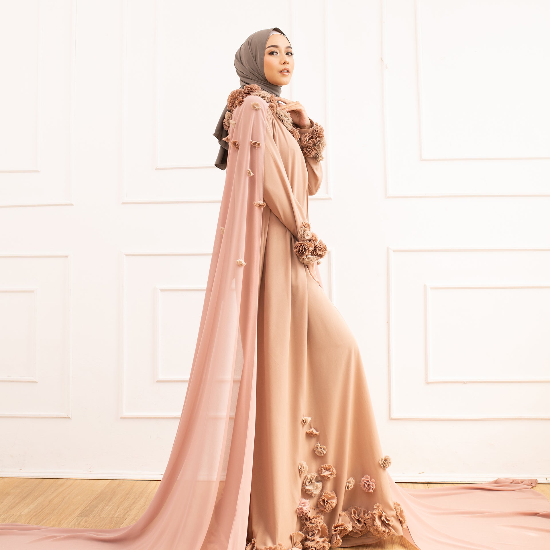 Elzatta Gamis Long Dress Blooms