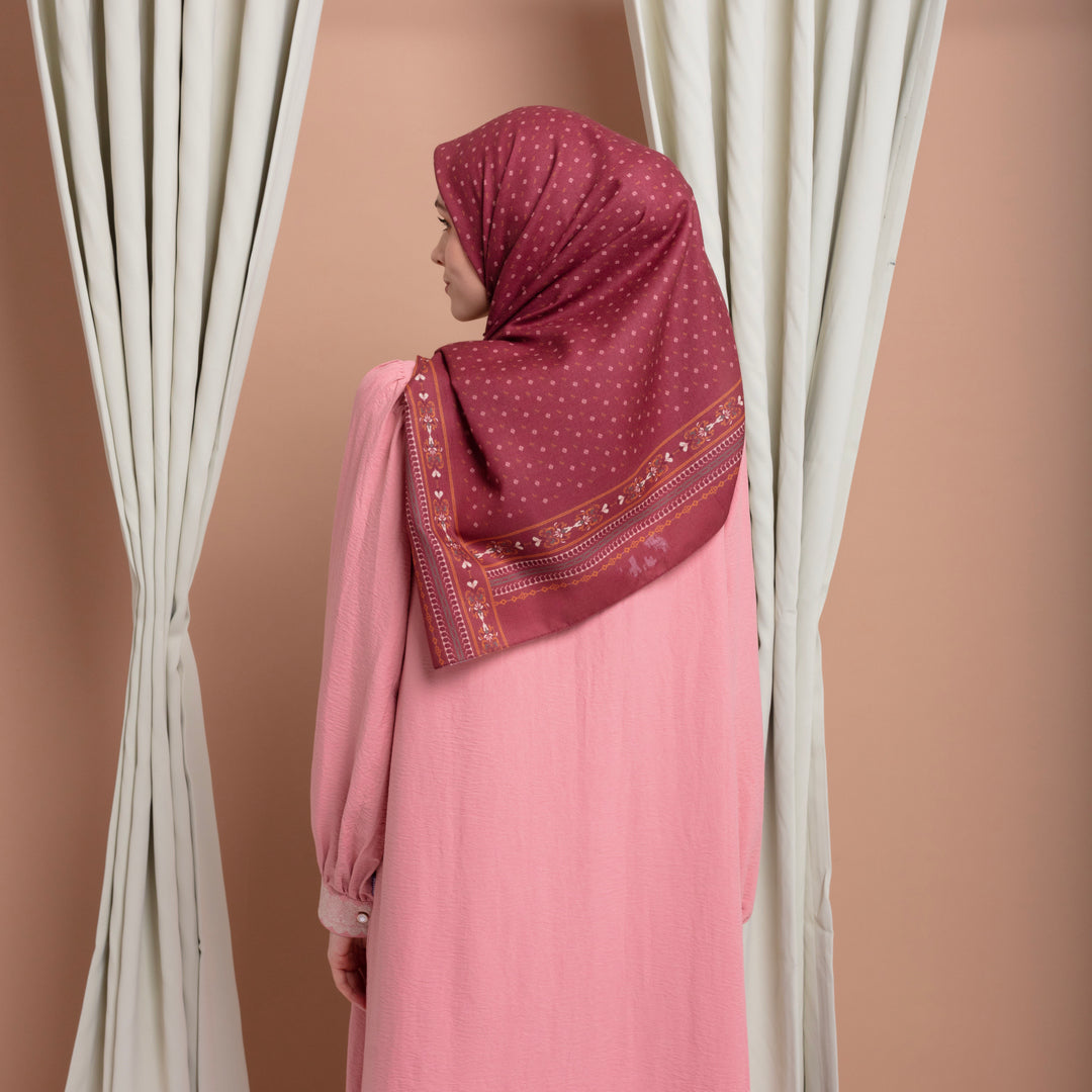 Elzatta Hijab Kaila Stencils Granada - Coklat