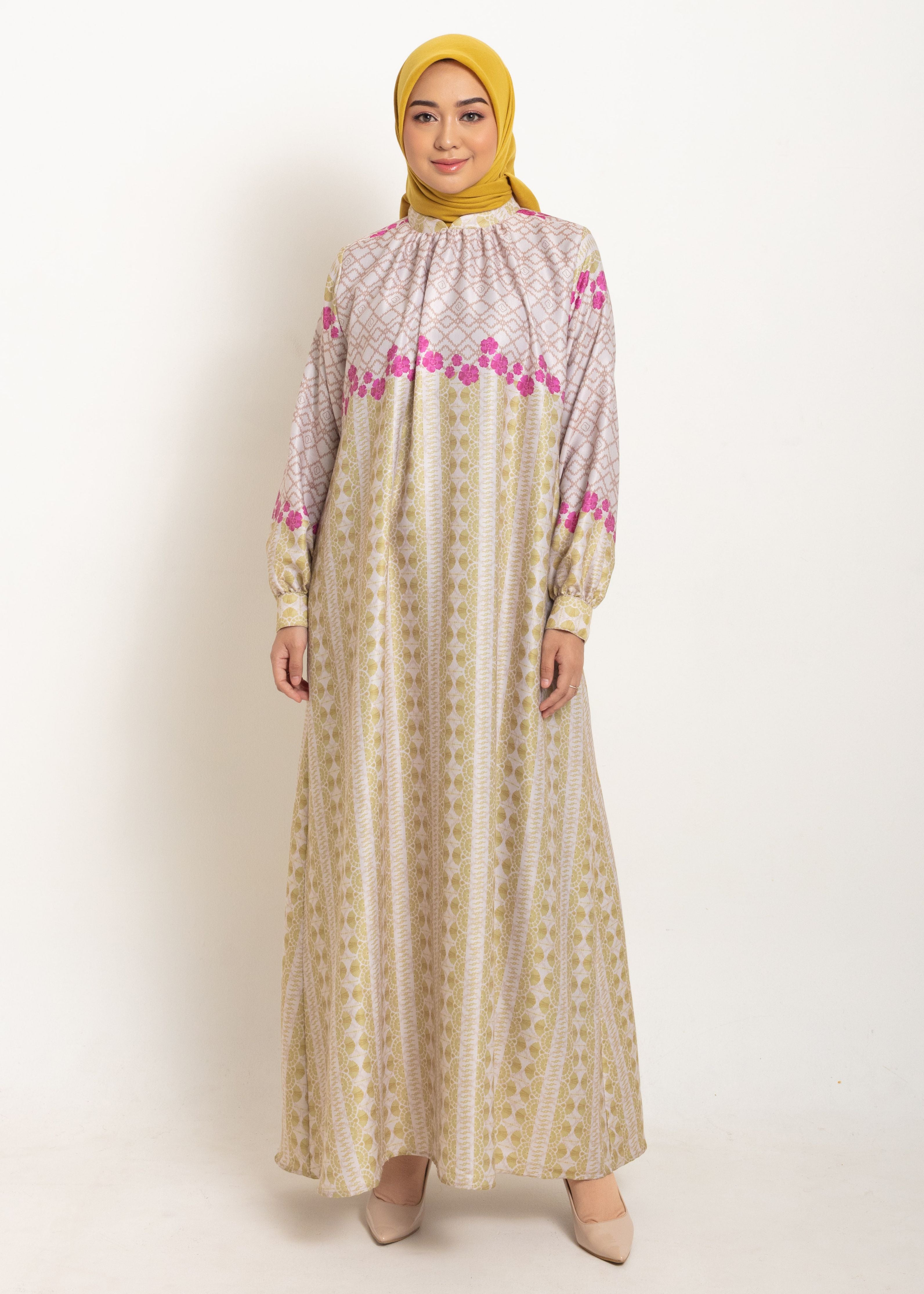 Gamis Border Lengan Azahara