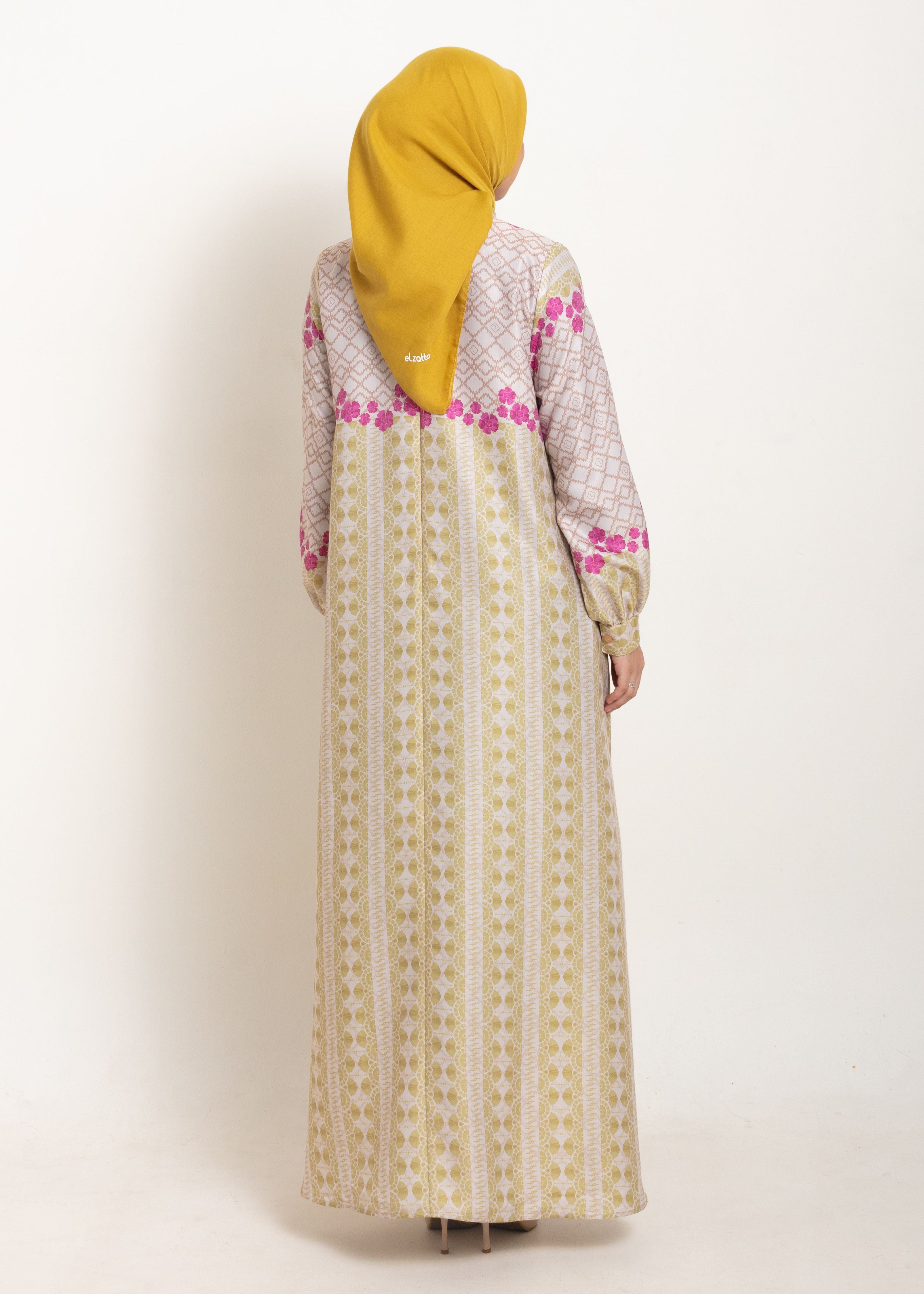 Gamis Border Lengan Azahara