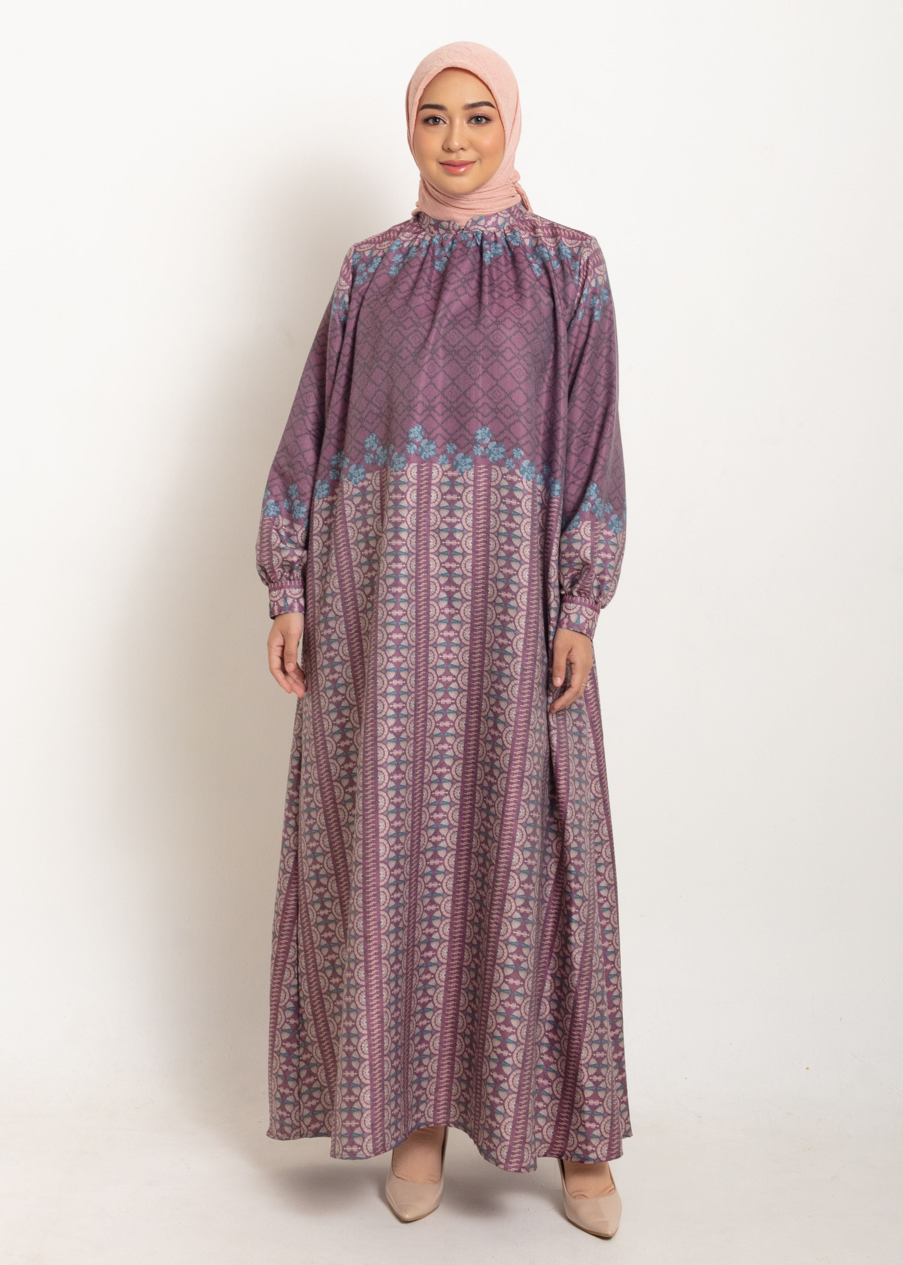 Gamis Border Lengan Azahara