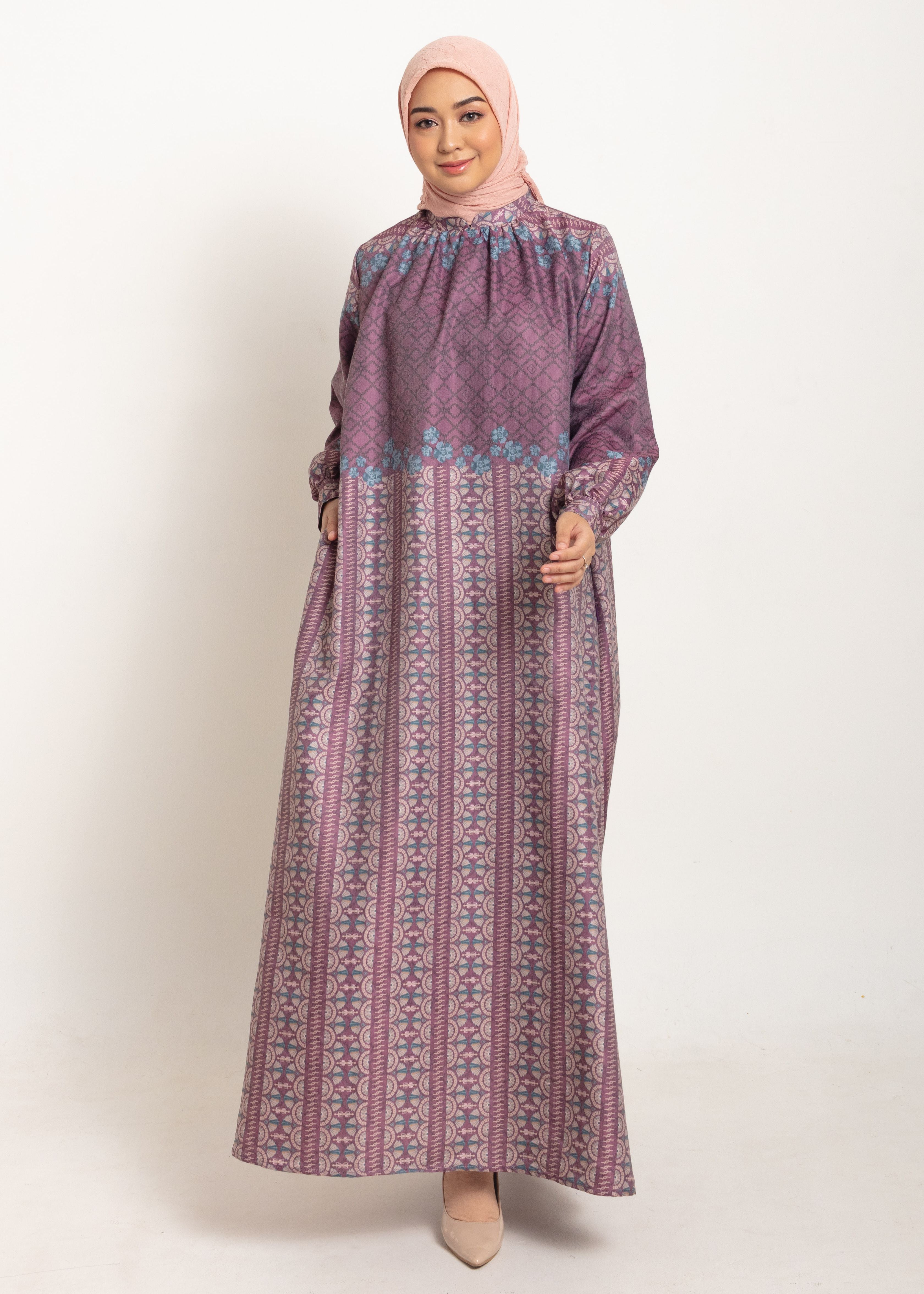 Gamis Border Lengan Azahara