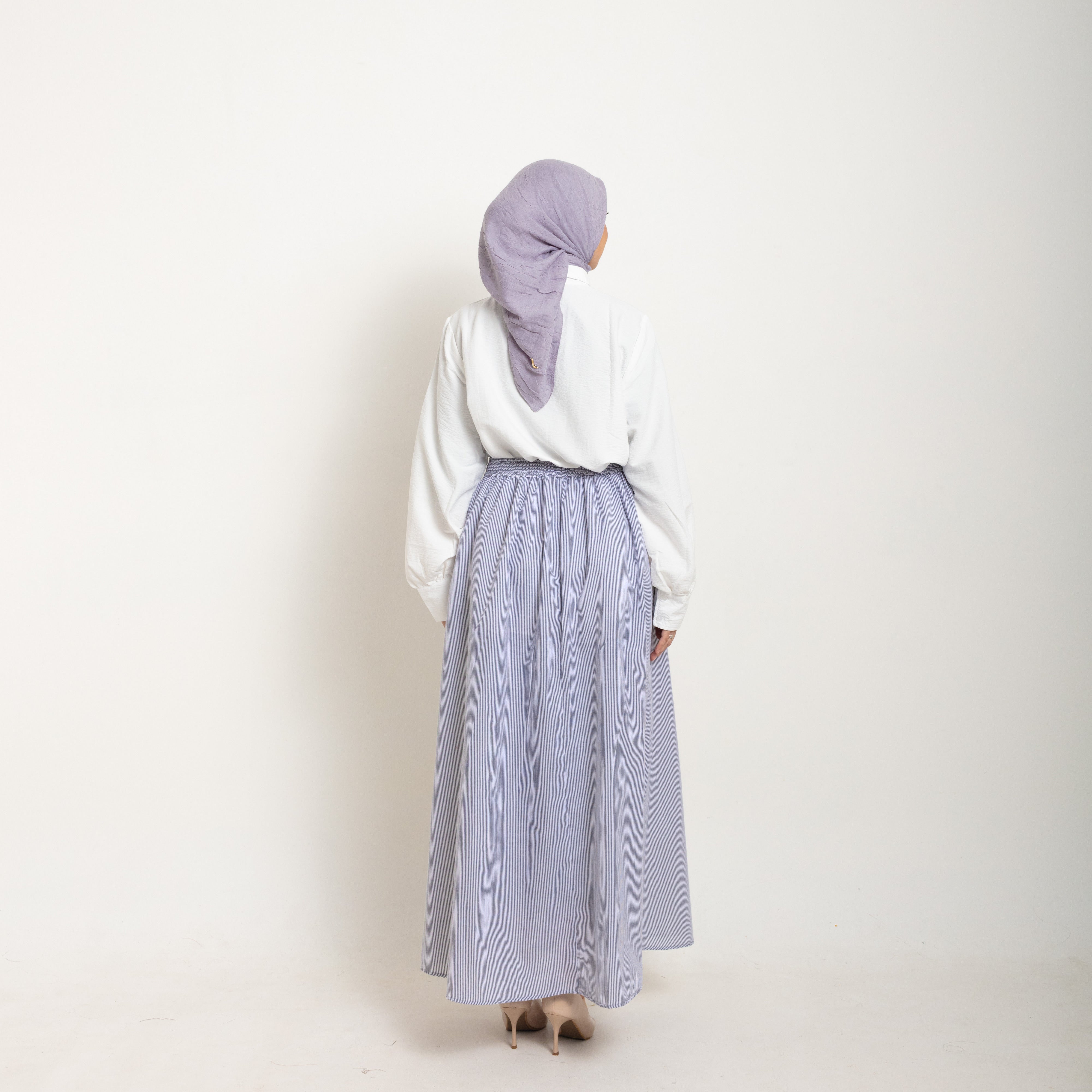 Elzatta Rok Stripe Kancing
