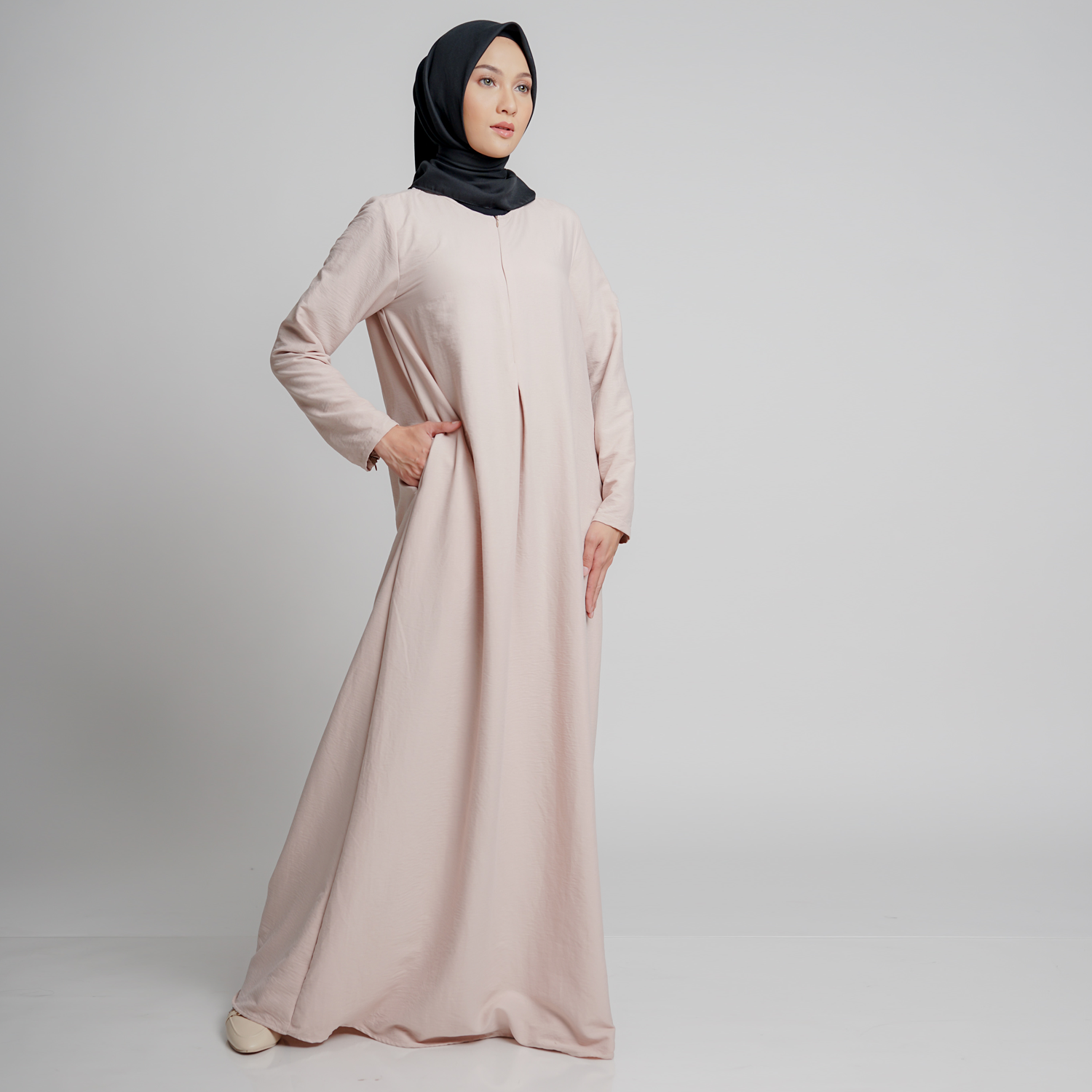 Elzatta Basic Gamis Airflow - Khaky