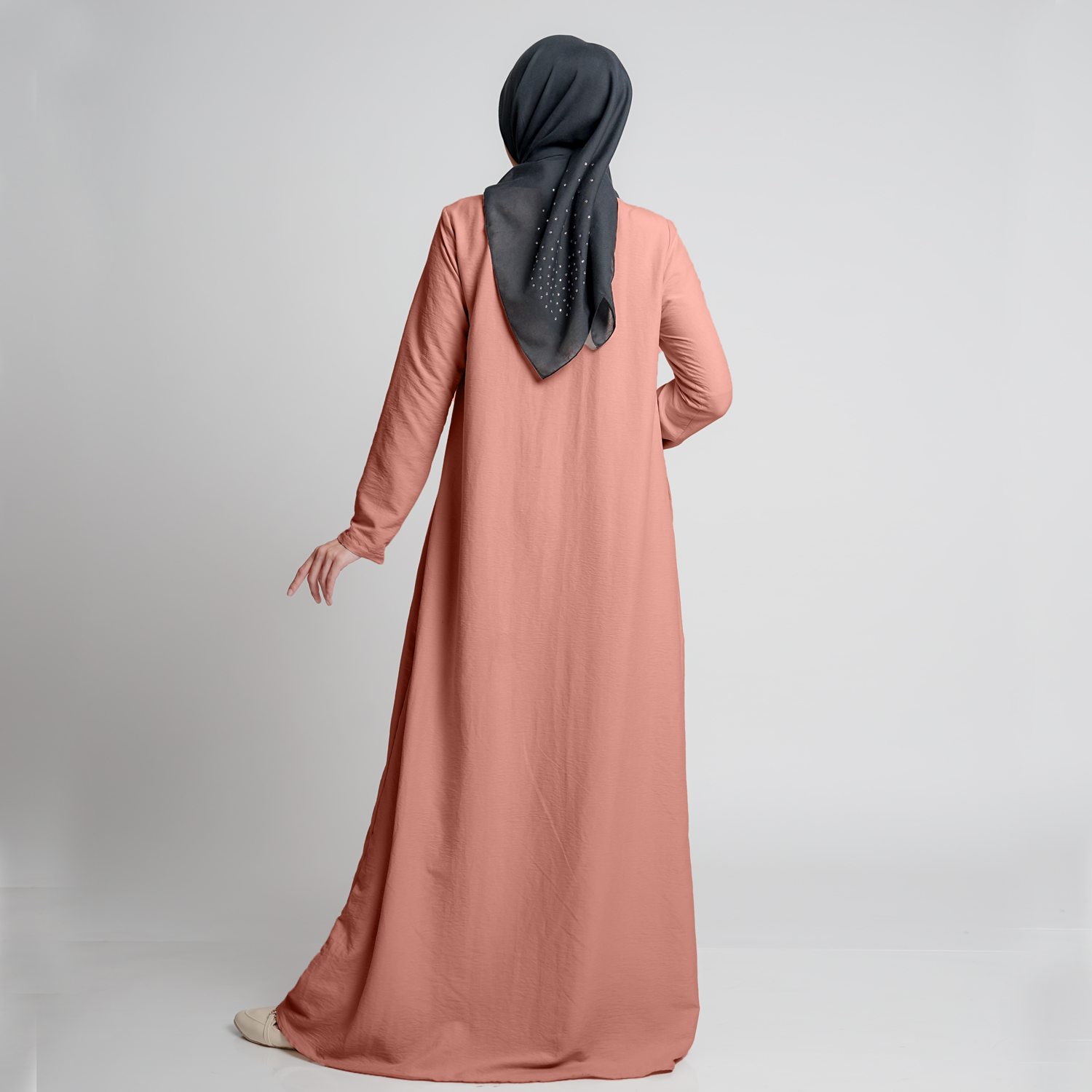 Elzatta Basic Gamis Airflow - Dusty Pink