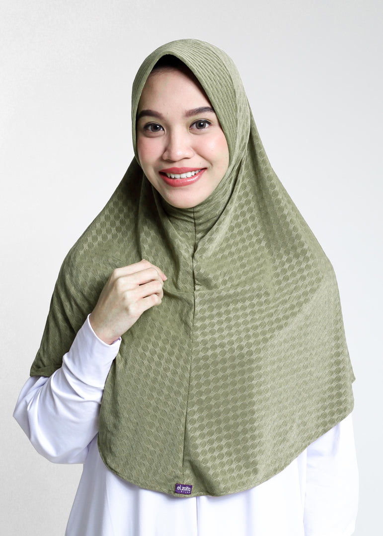 Elzatta Jilbab Instan Polos Olina Oval