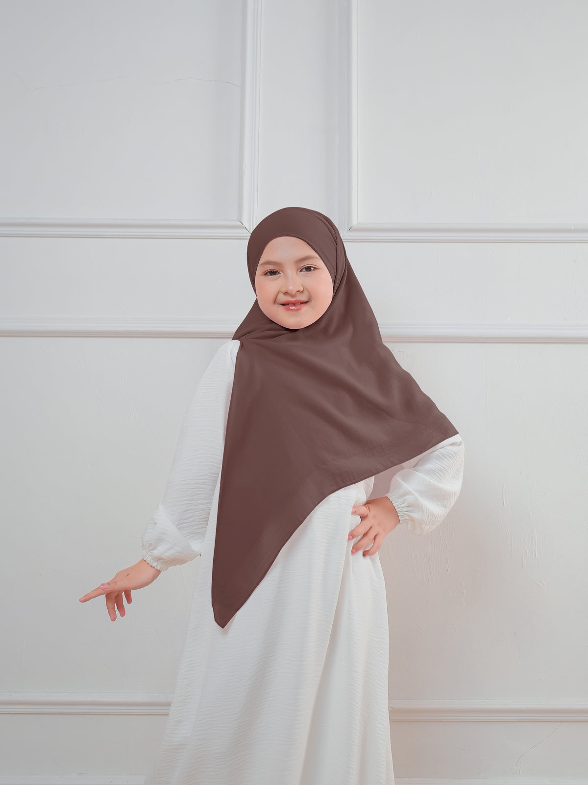 Instan Khimar Bandana Kids Coffee