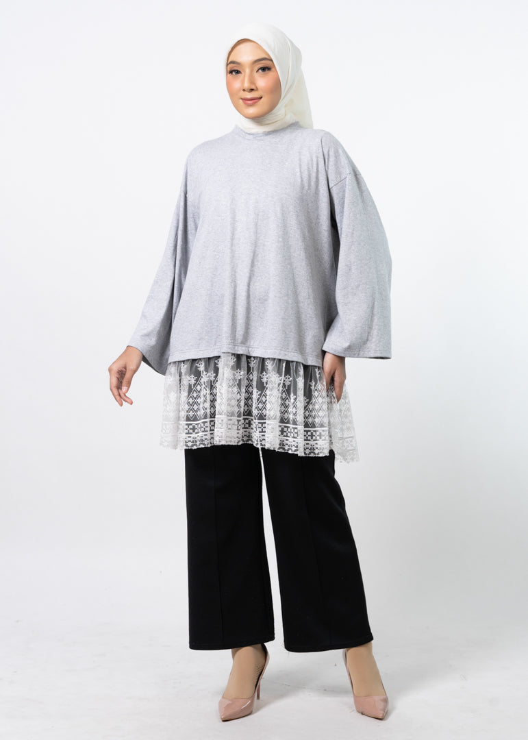 Tunik Combed Ruffles Lace Al-Bukhari