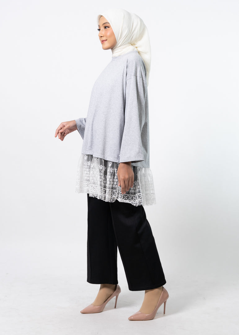 Tunik Combed Ruffles Lace Al-Bukhari