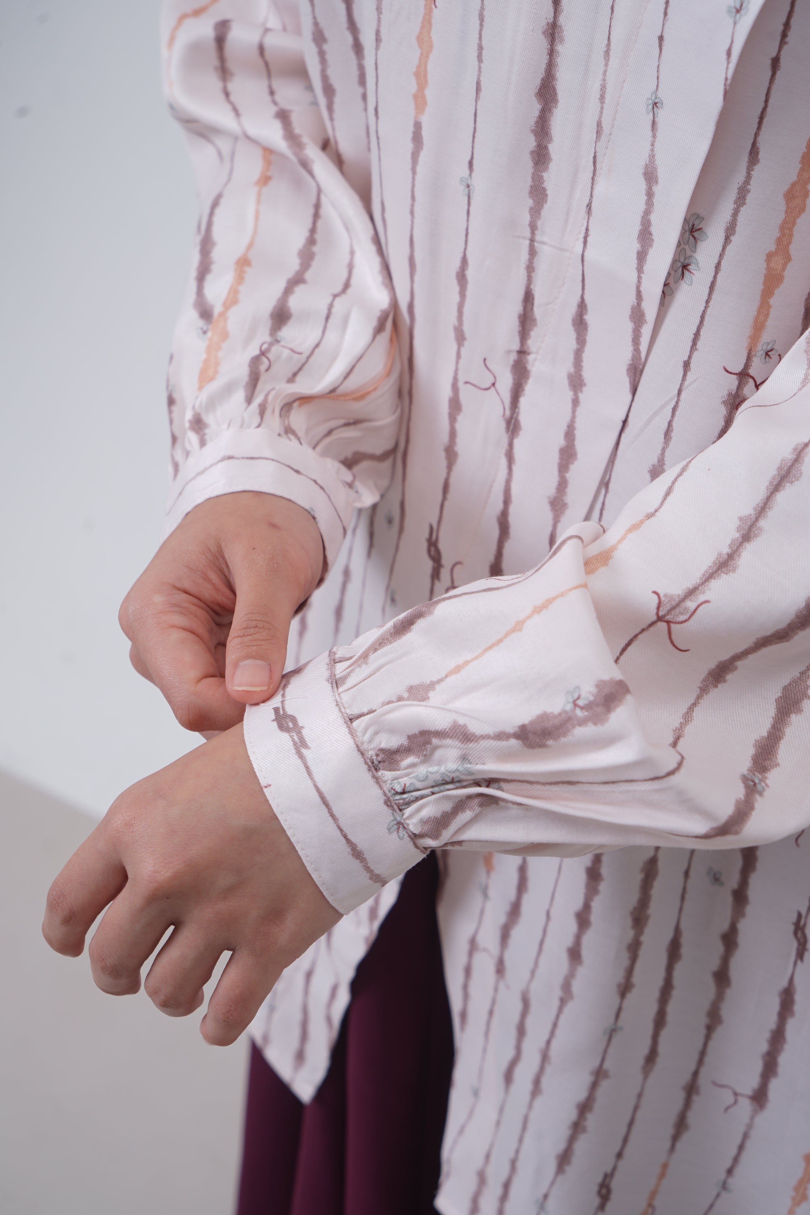 TUNIK ASIMETRIS SAFFRON SPLATTER