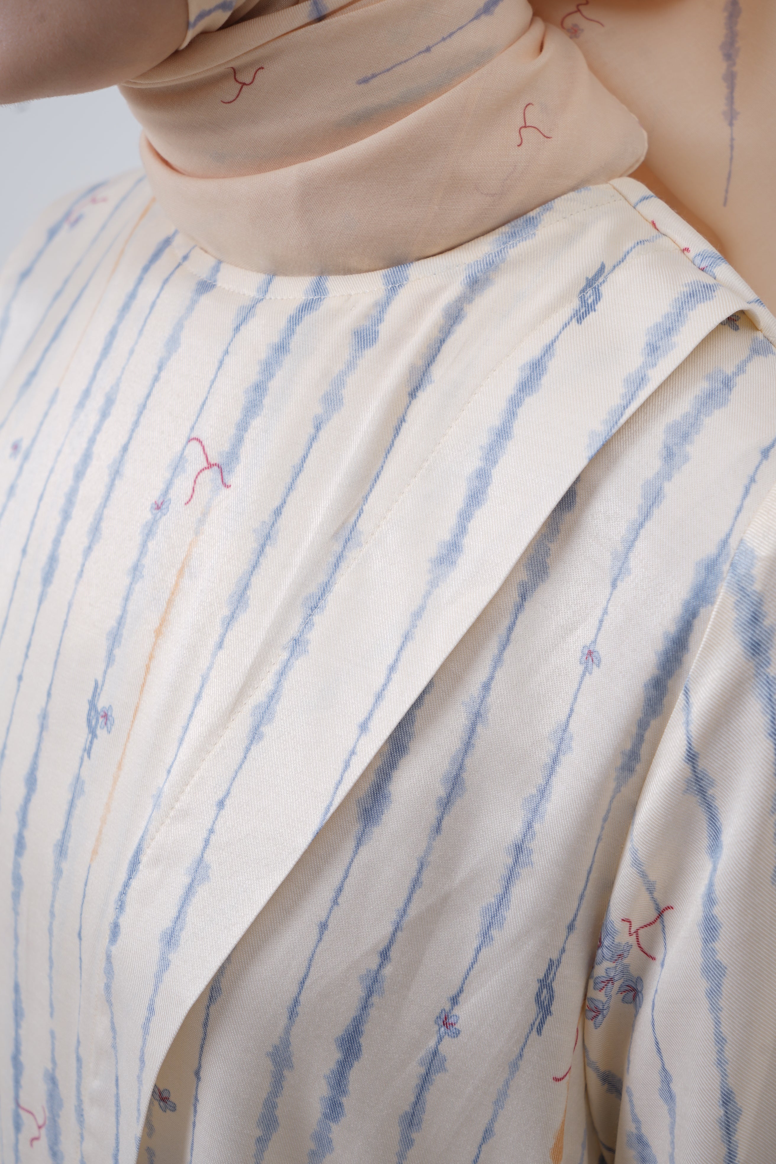 TUNIK ASIMETRIS SAFFRON SPLATTER