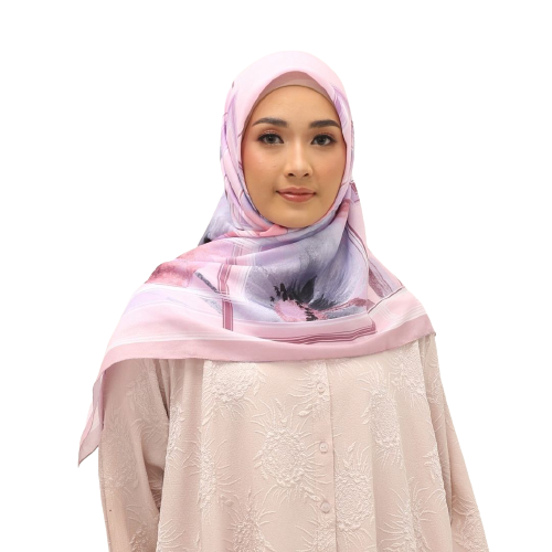 Elzatta Scarf Segi Empat Kanara Mirza - Dusty Pink