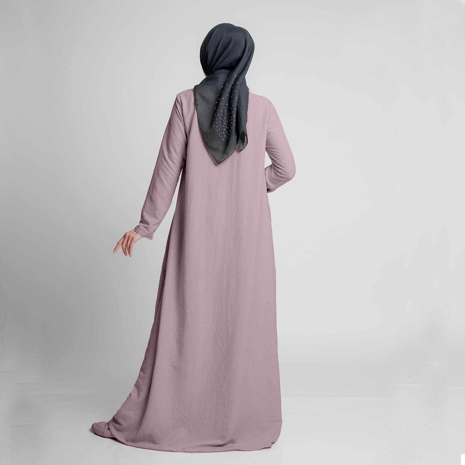 Elzatta Basic Gamis Airflow - Dusty Purple