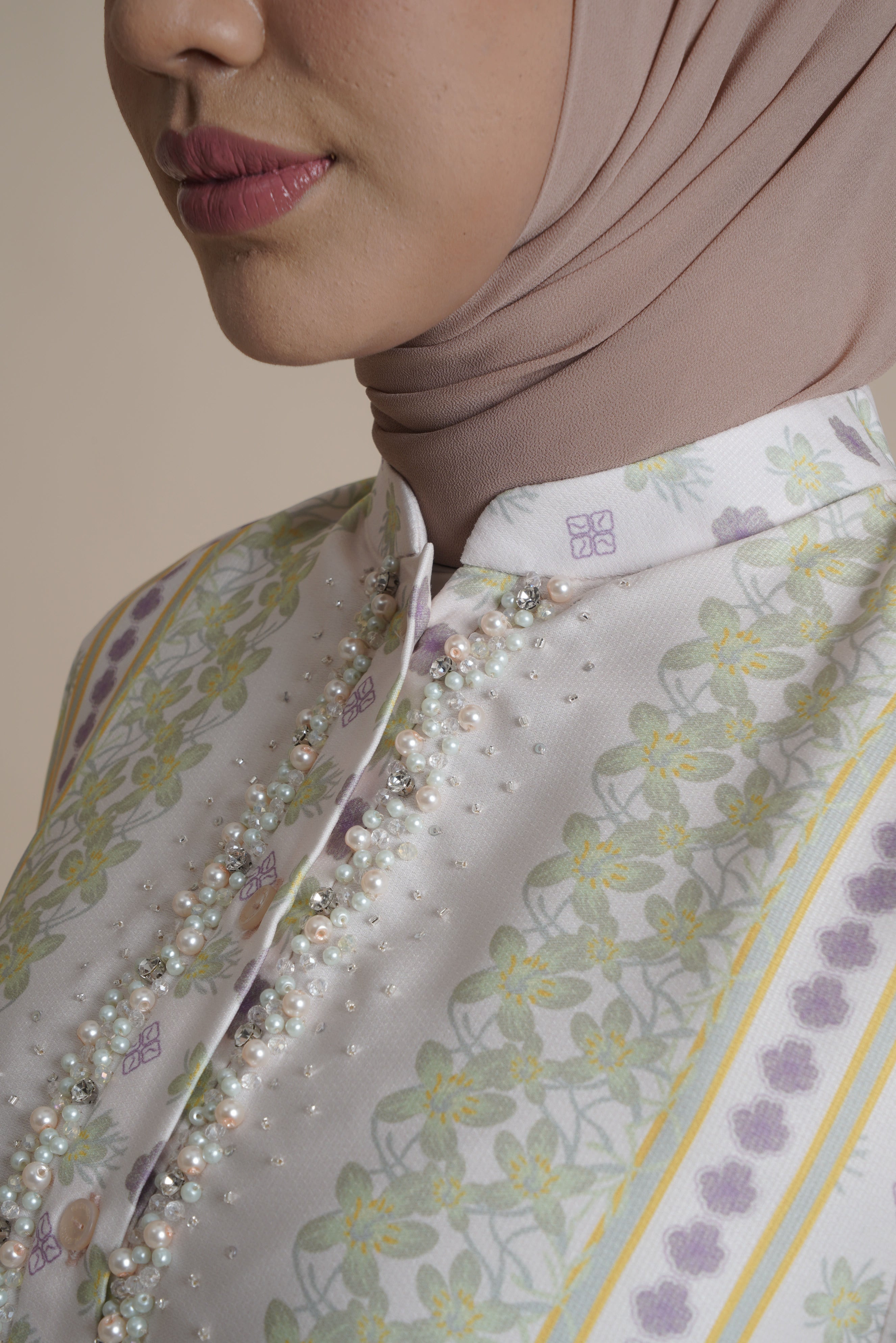 Gamis Beads Miryam - Cream