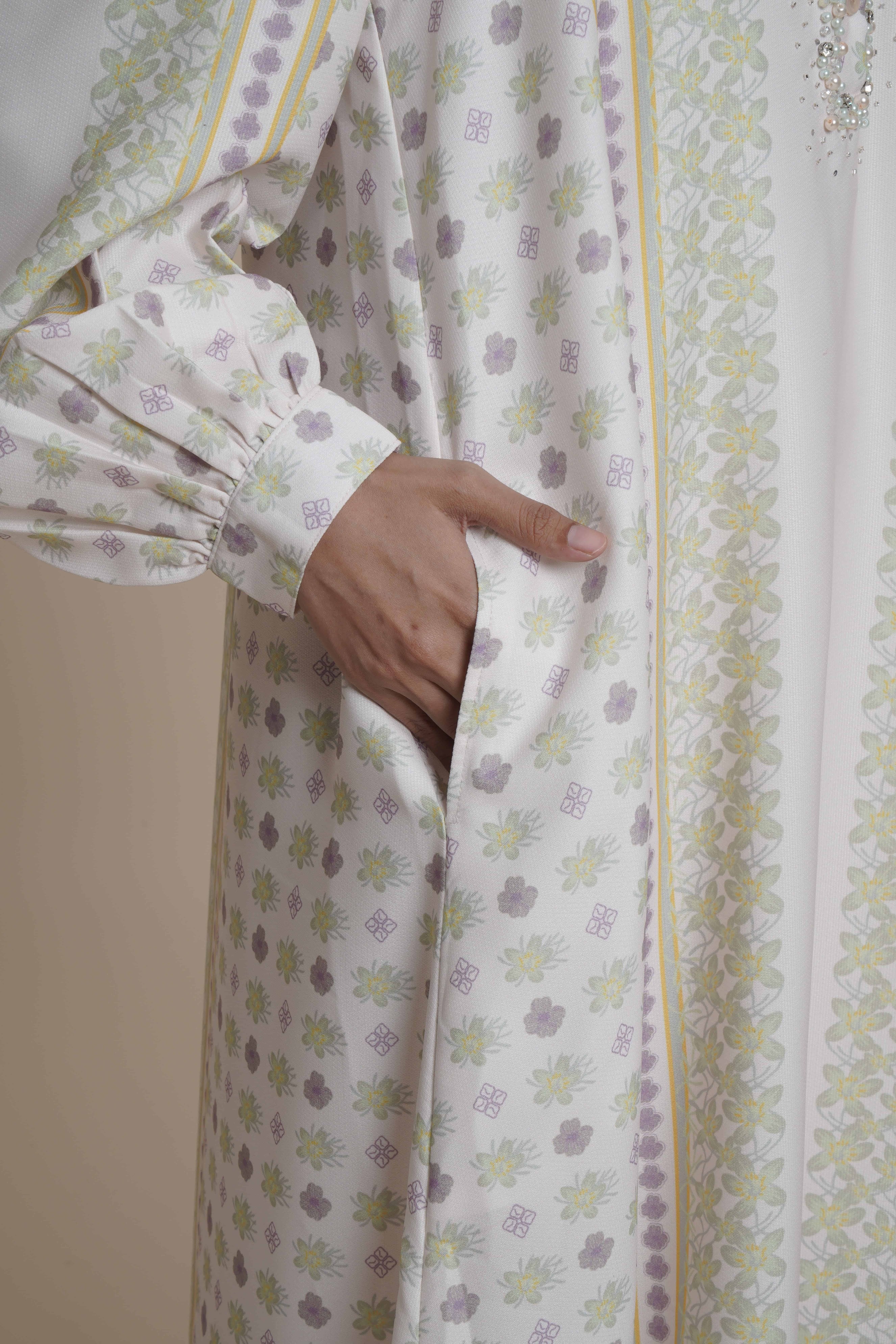 Gamis Beads Miryam - Cream