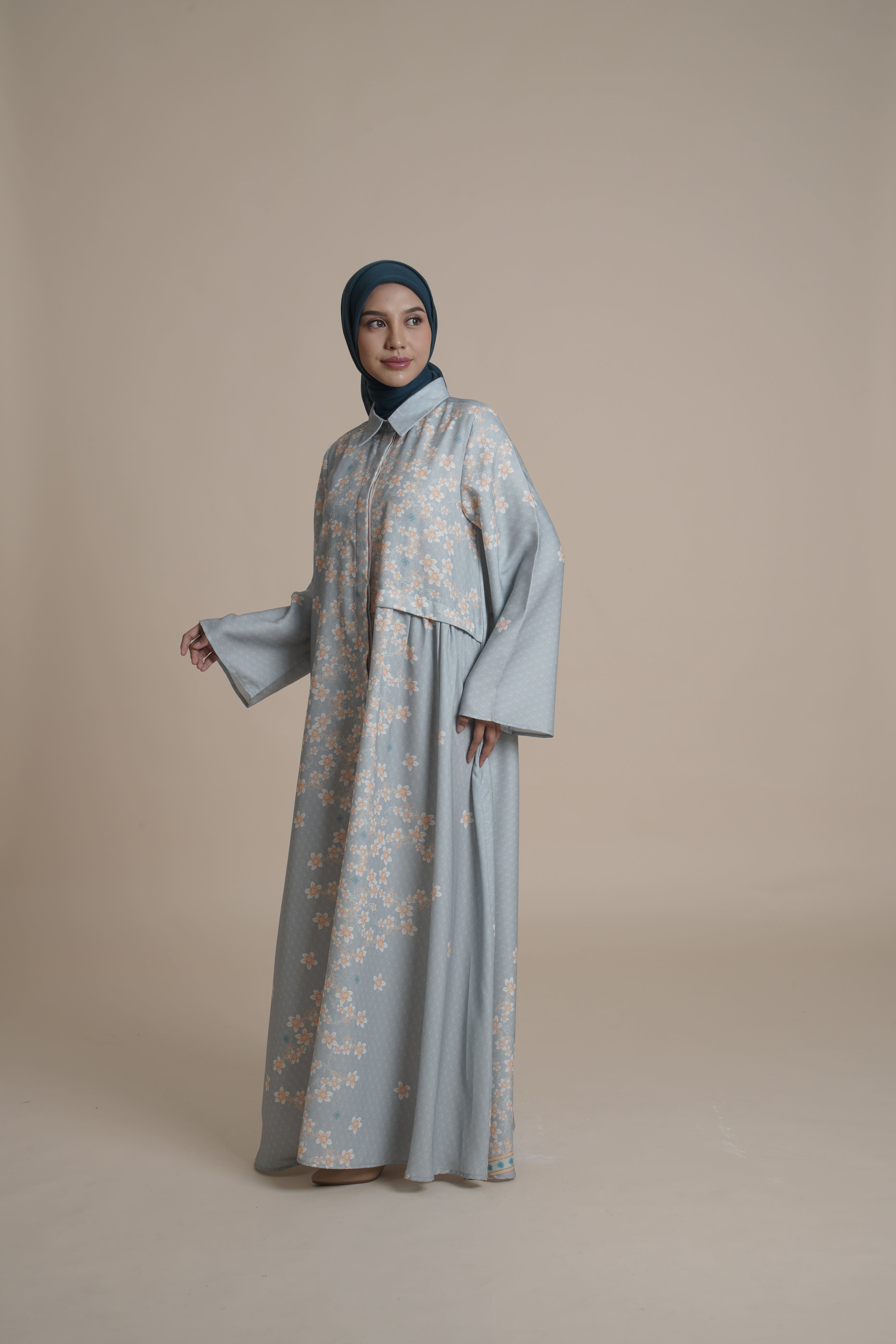 Gamis Kerut Miryam - Cream