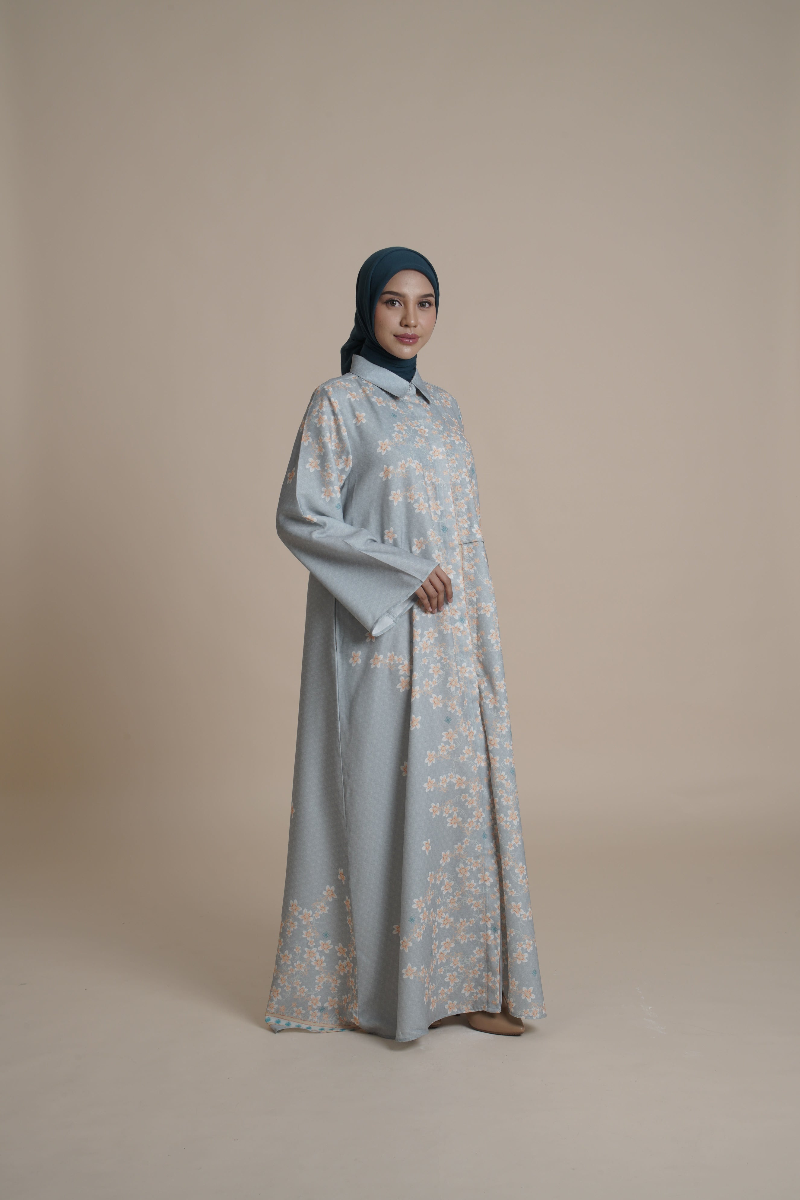 Gamis Kerut Miryam - Cream