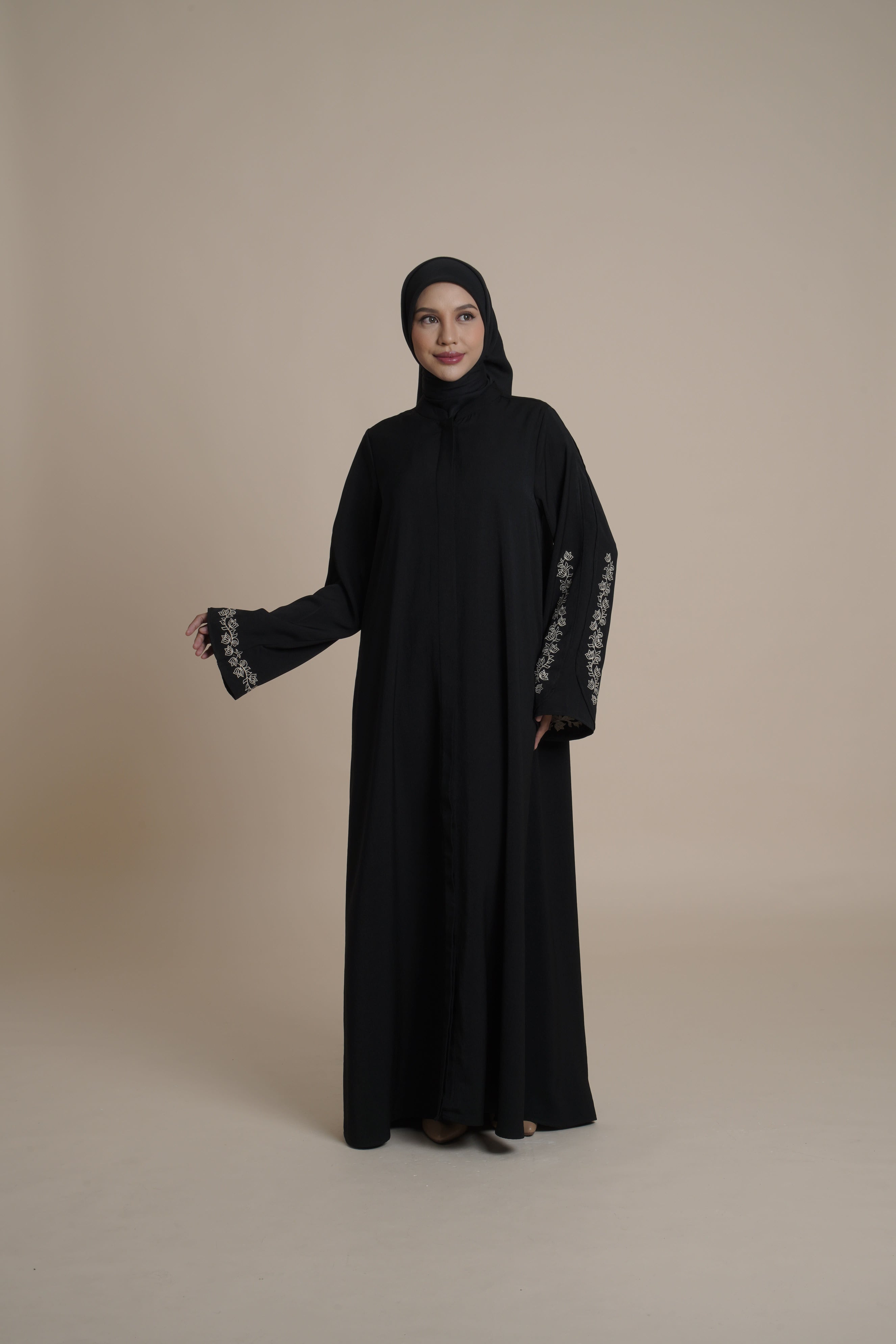 Gamis Plaket Bordir Hajar