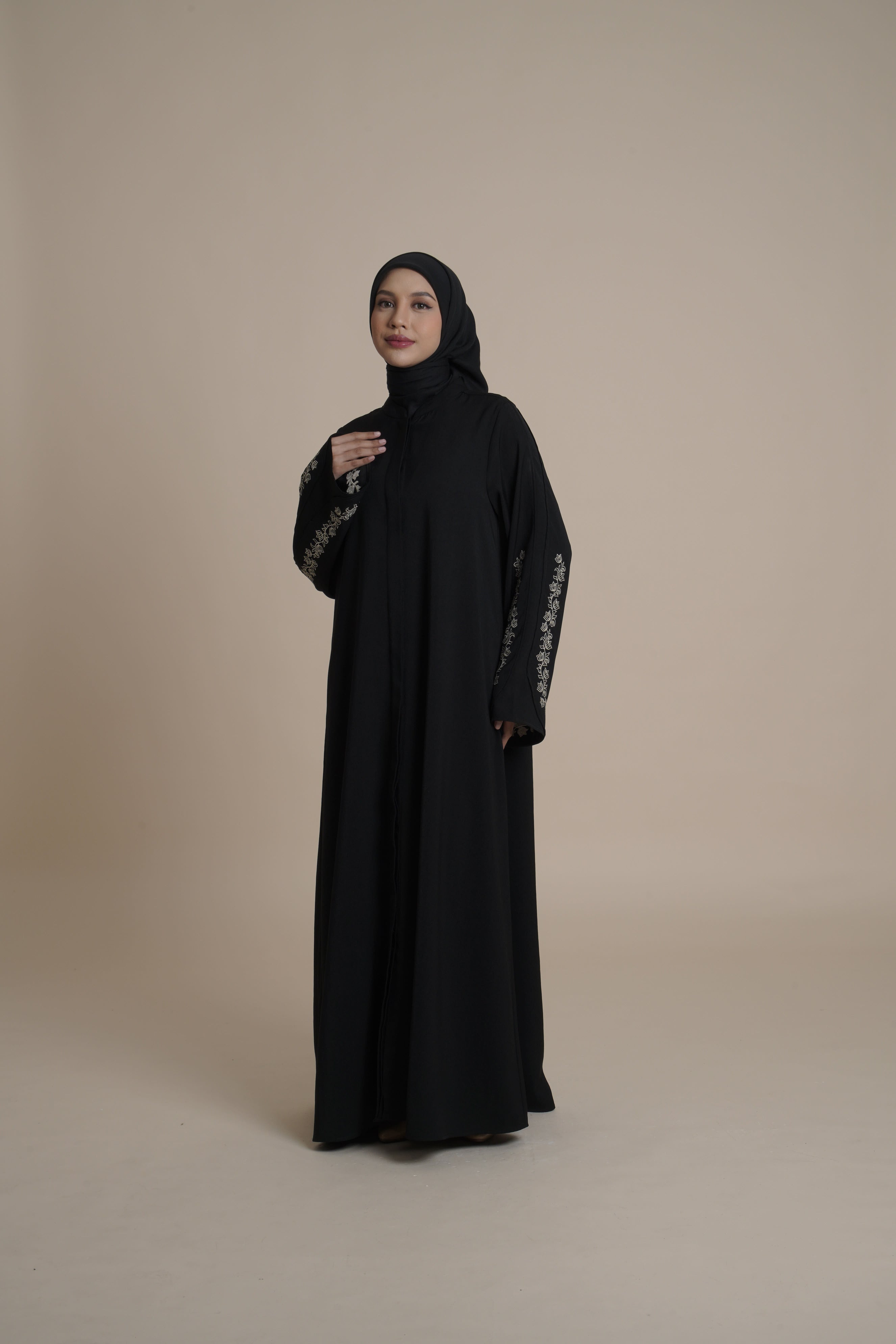 Gamis Plaket Bordir Hajar