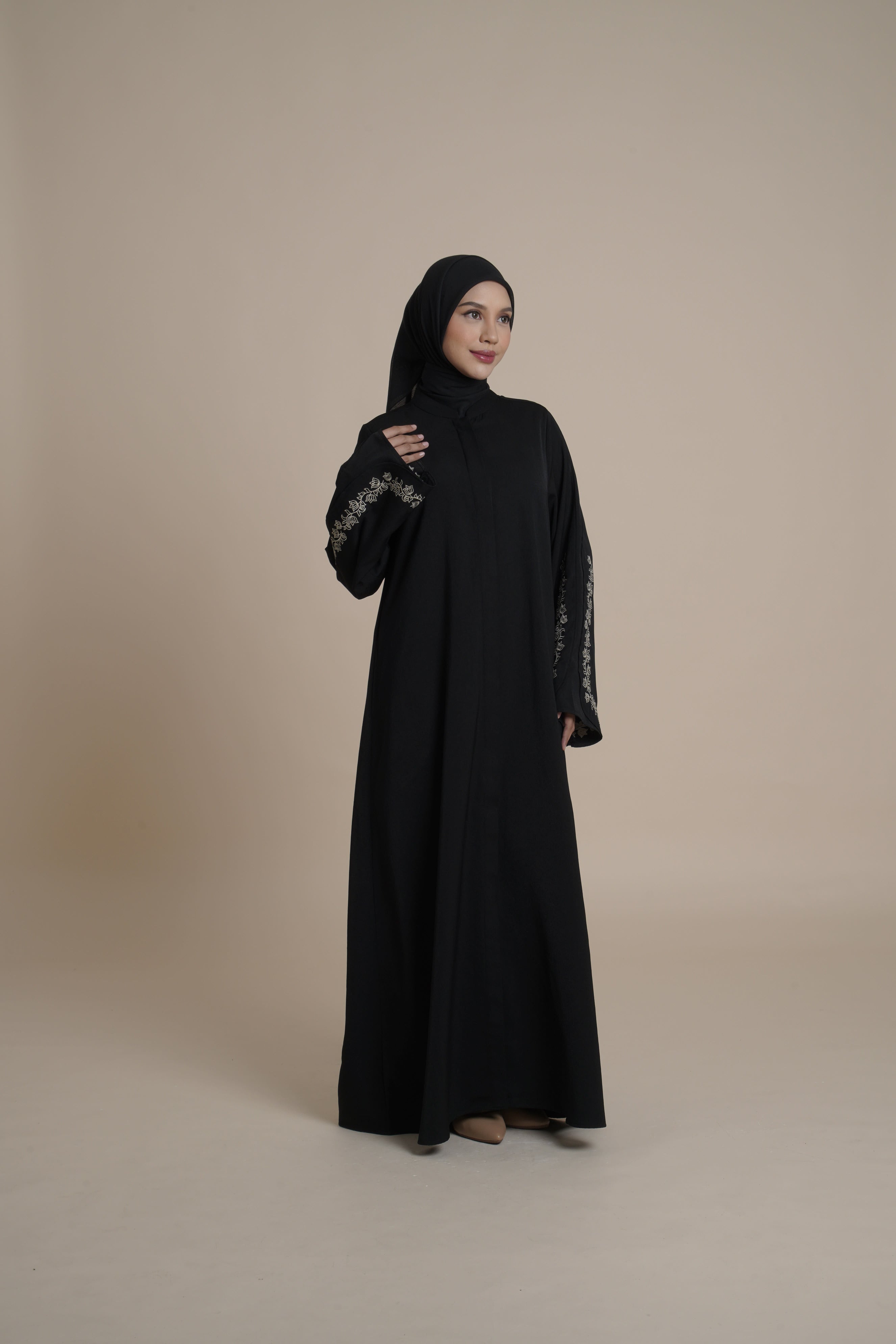 Gamis Plaket Bordir Hajar