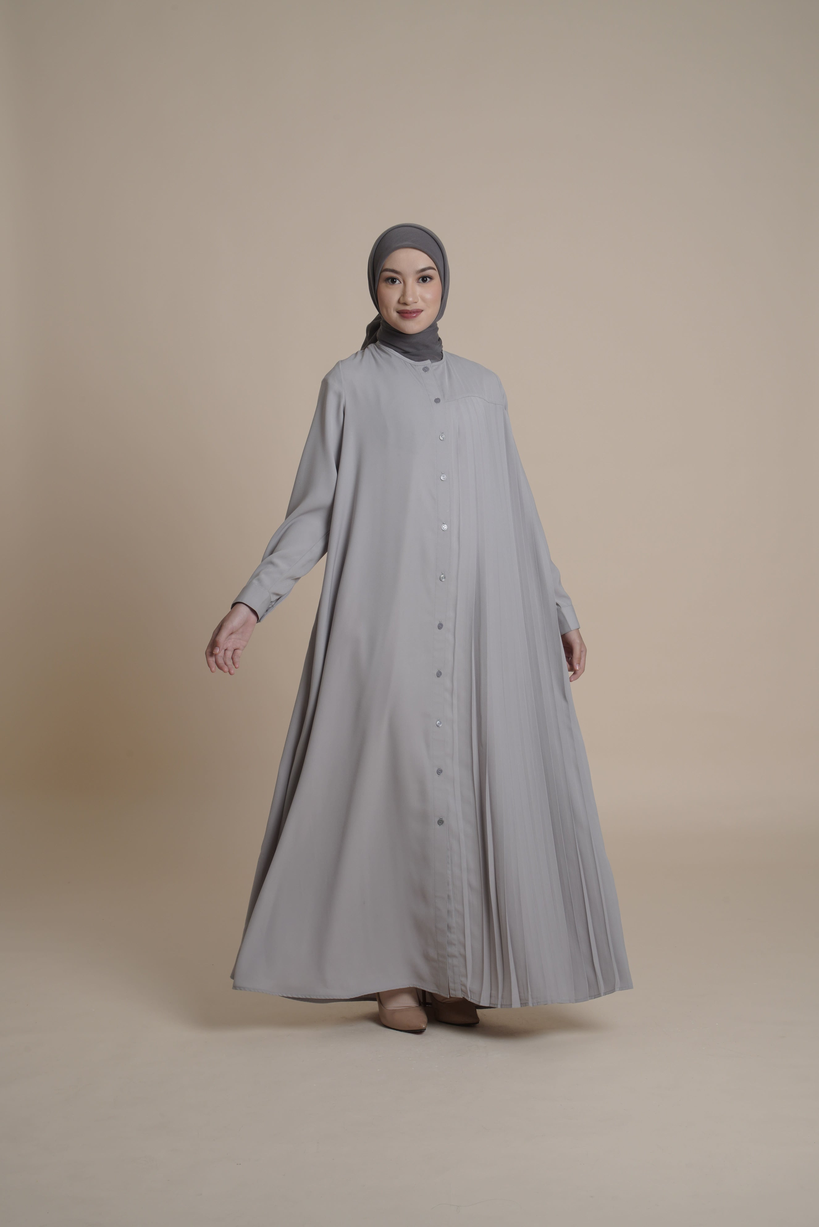 Gamis Kancing Pleats