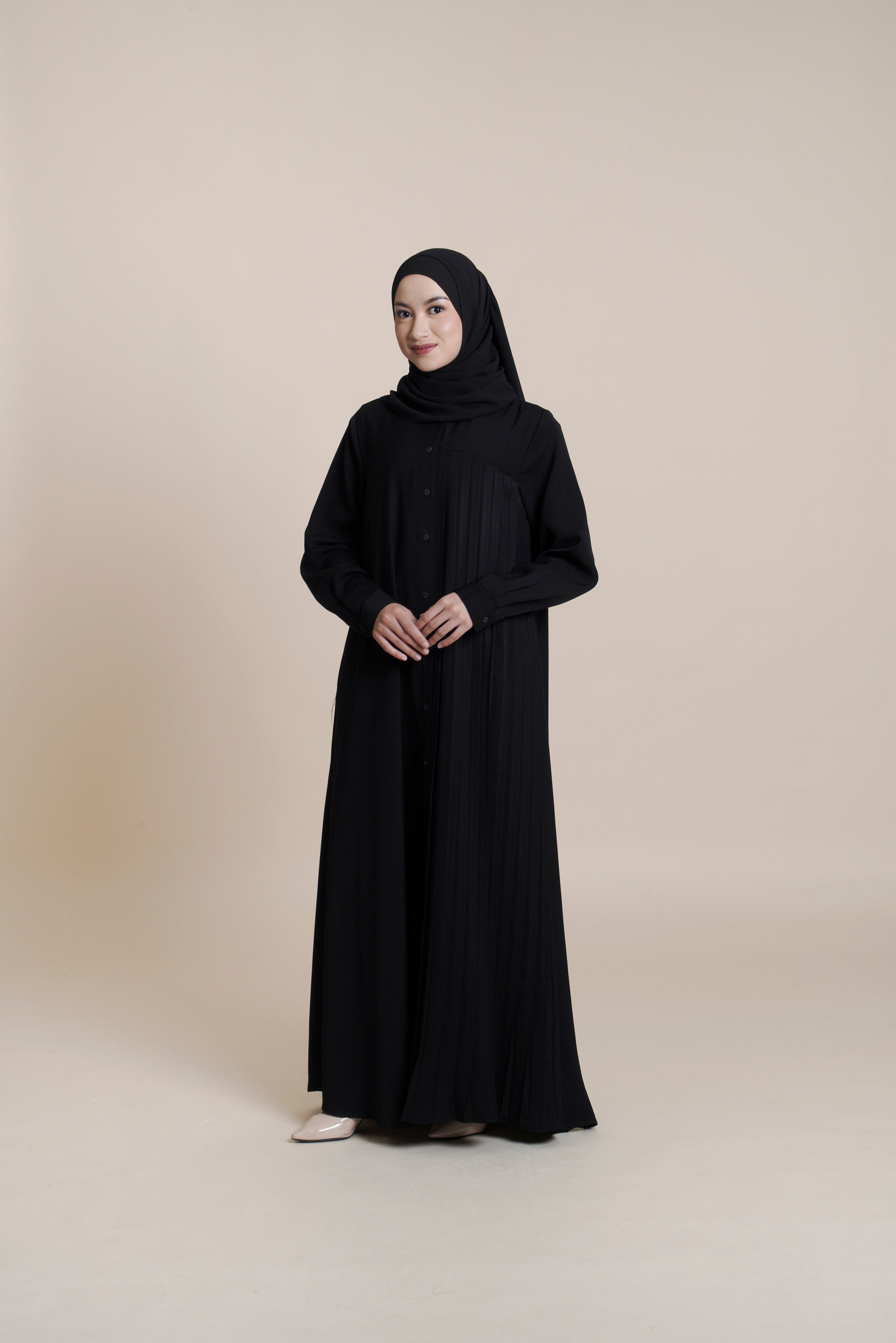 Gamis Kancing Pleats