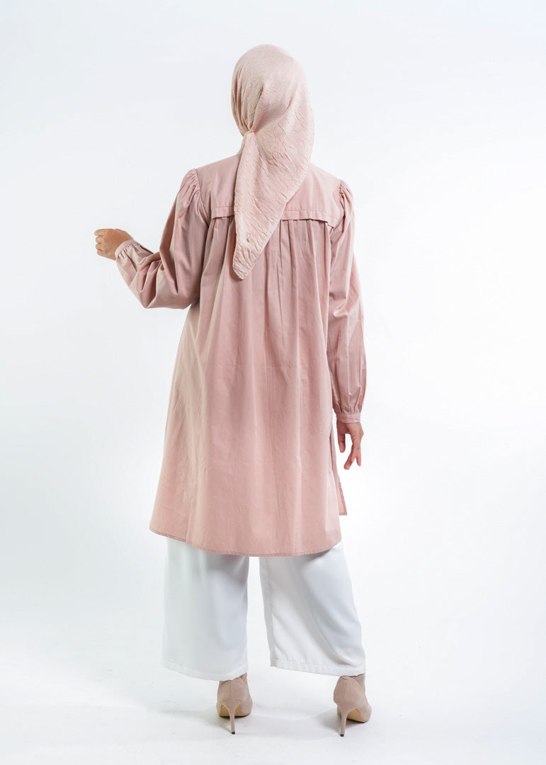 Long Tunik Katun Puff