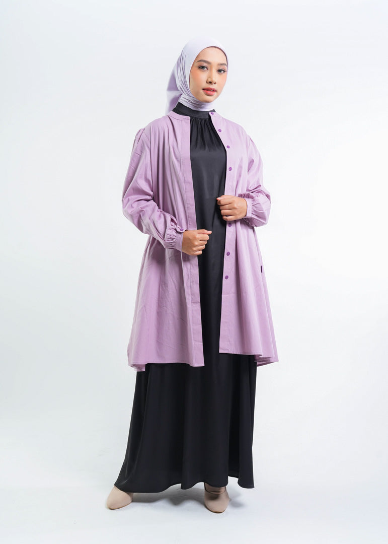 Long Tunik Katun Puff