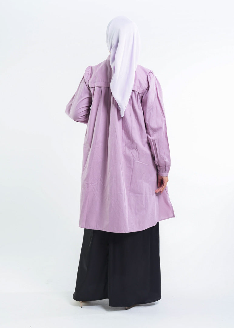 Long Tunik Katun Puff