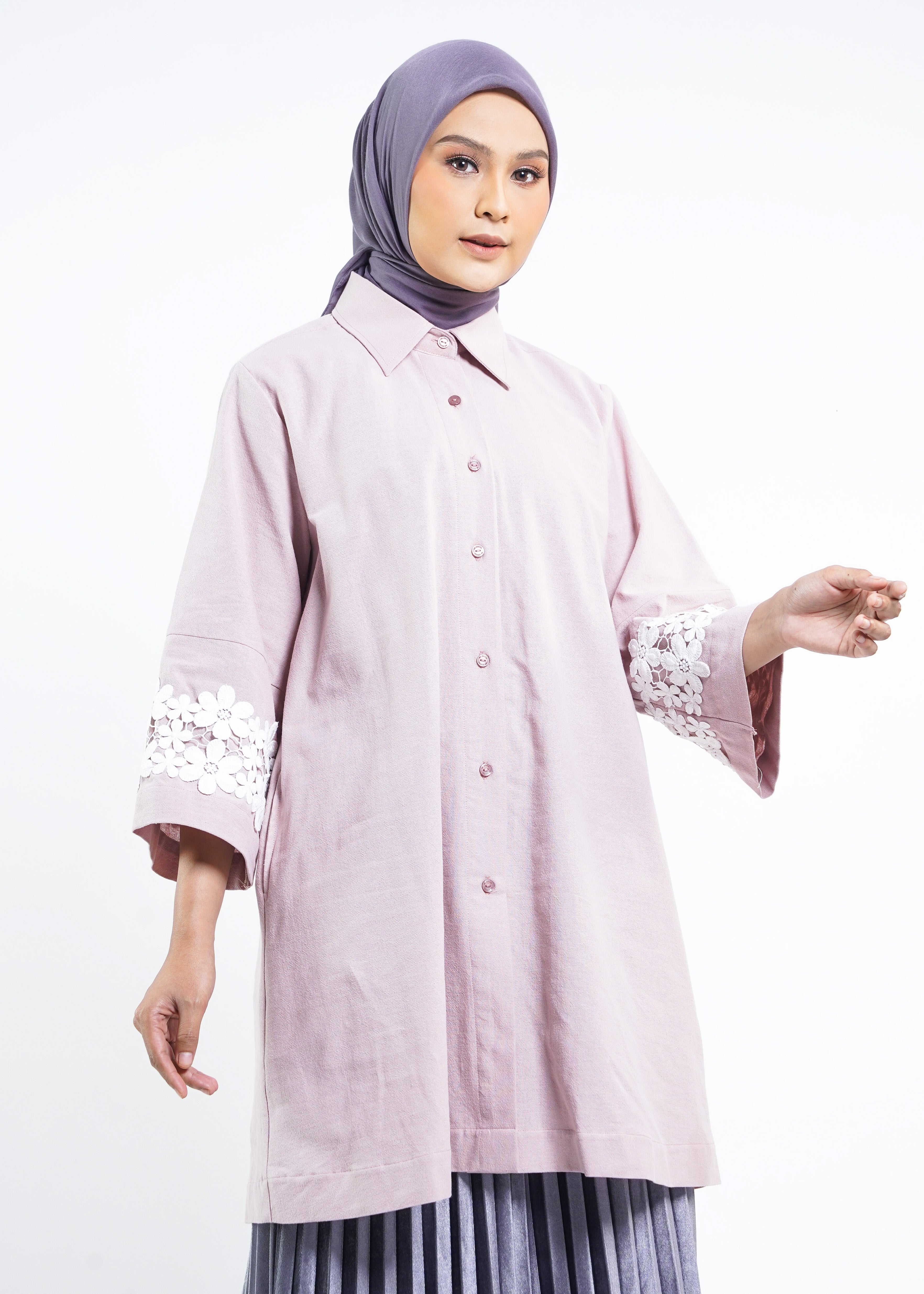 Tunik Linen Renda Al-Bukhari