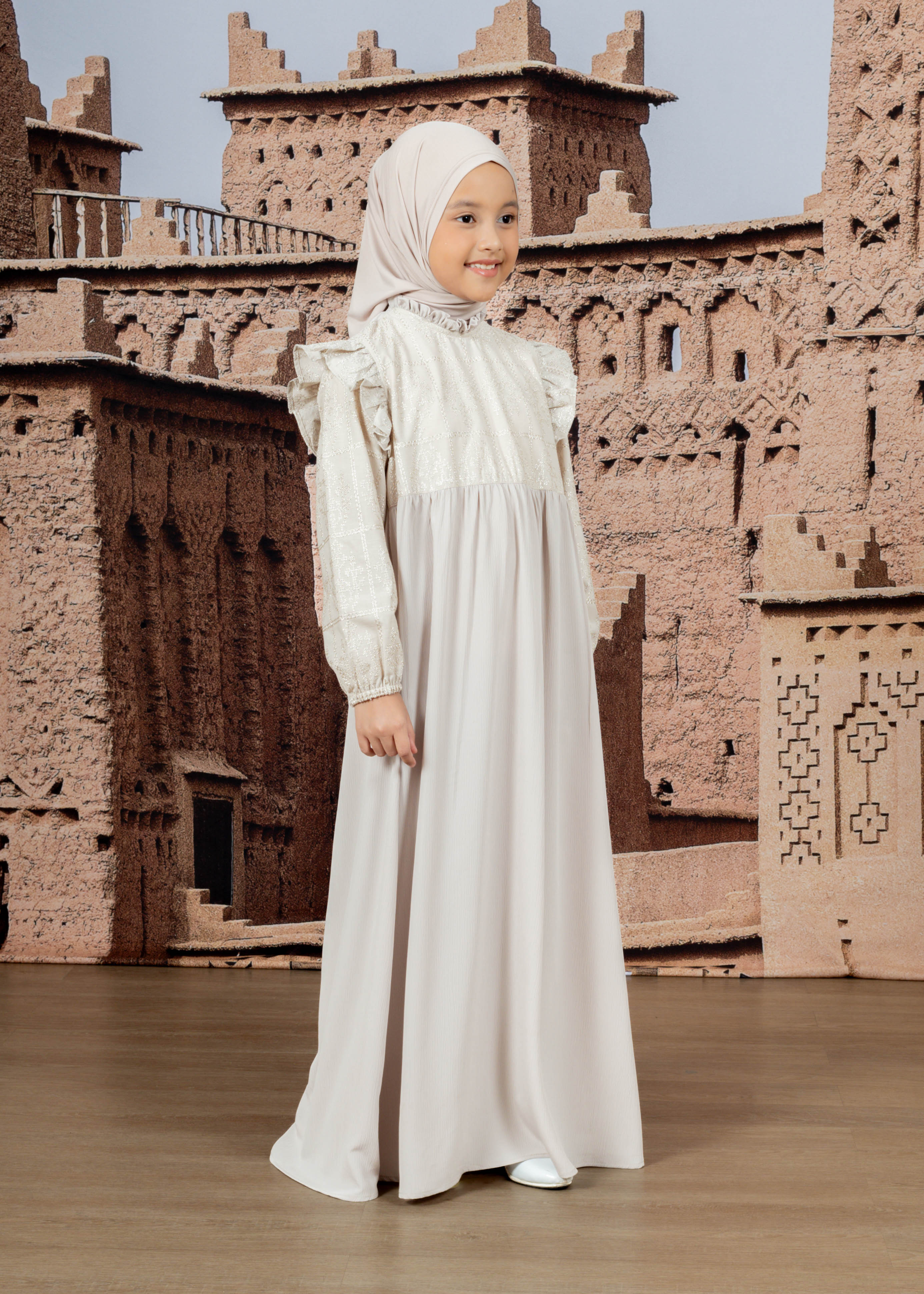 Gamis Anak Cotton Embroiderry