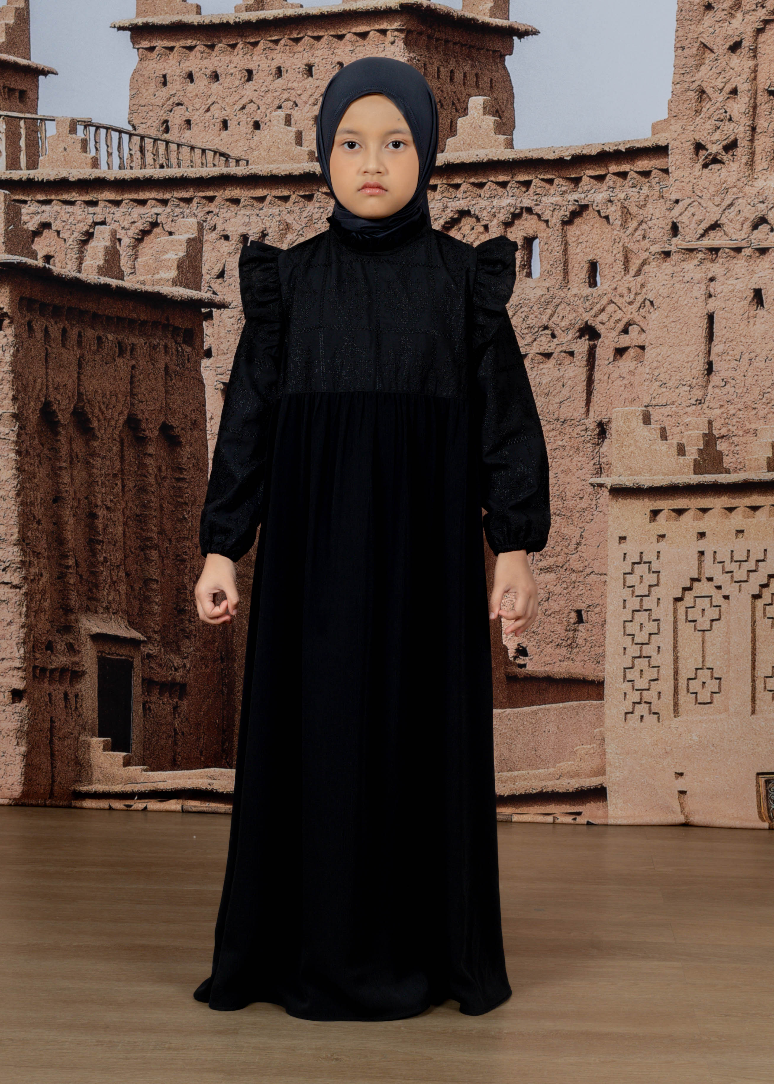 Gamis Anak Cotton Embroiderry