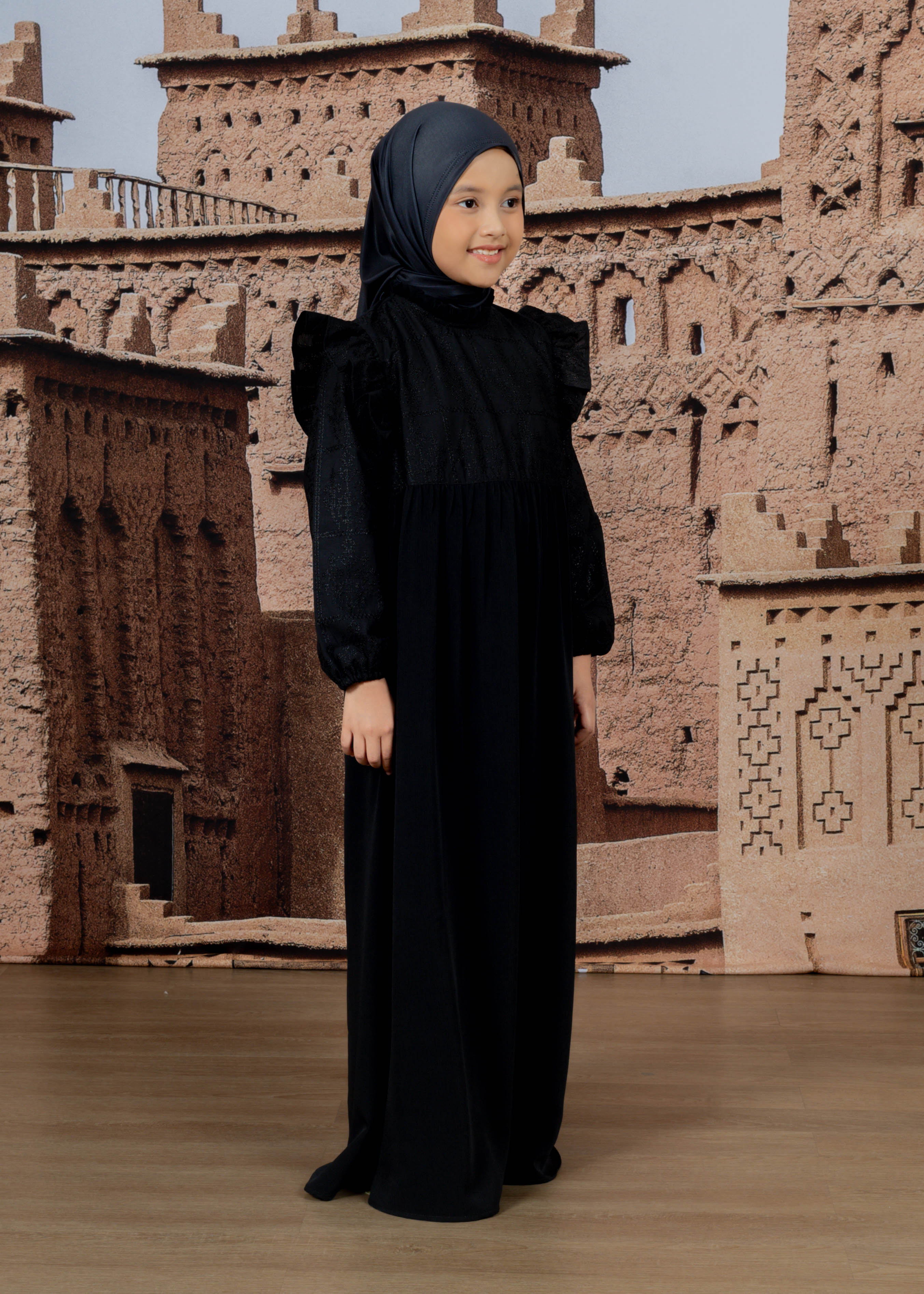 Gamis Anak Cotton Embroiderry