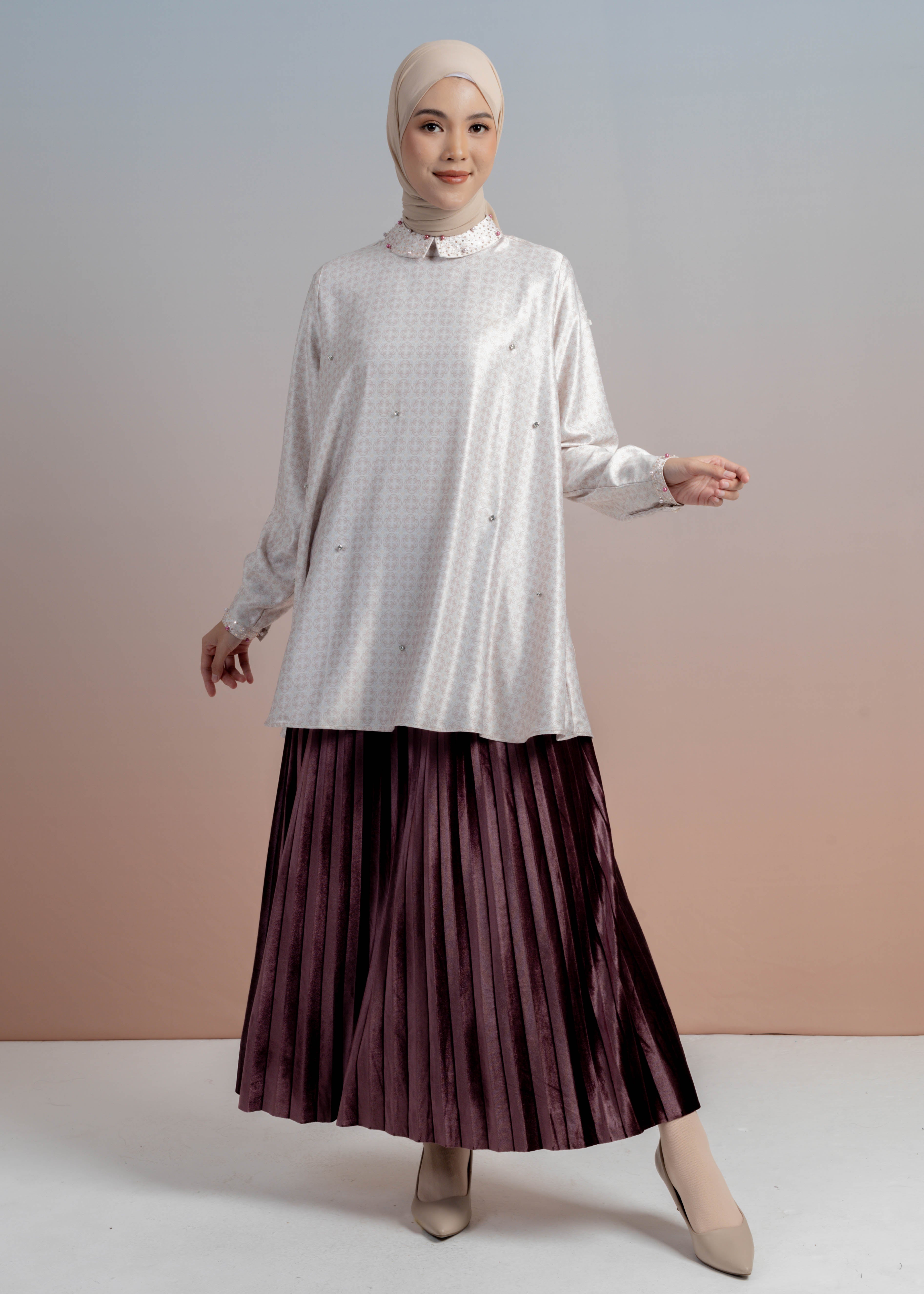 Tunik Beads Satin Marrakesh