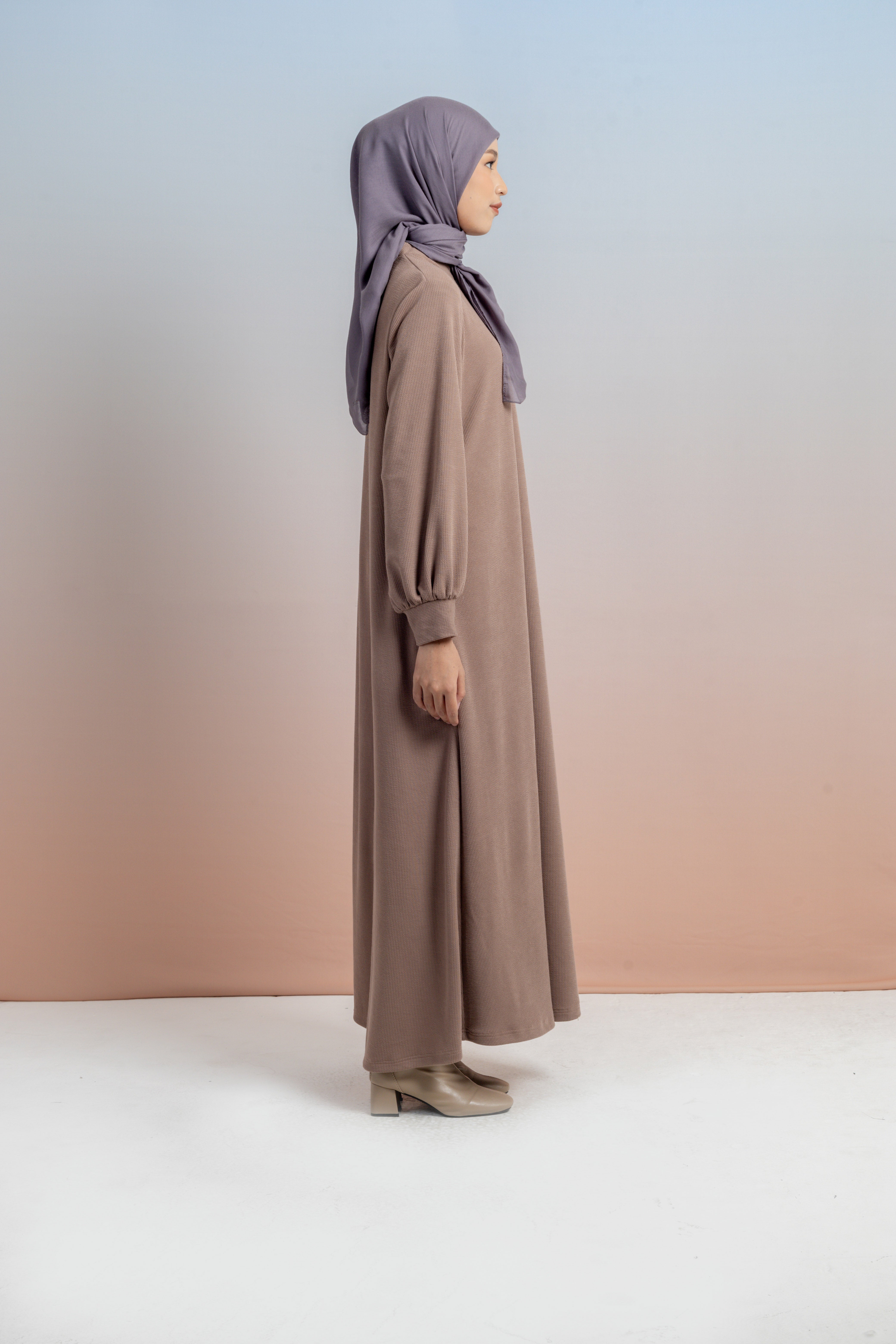 GAMIS KNIT LENGAN BALON PLAT