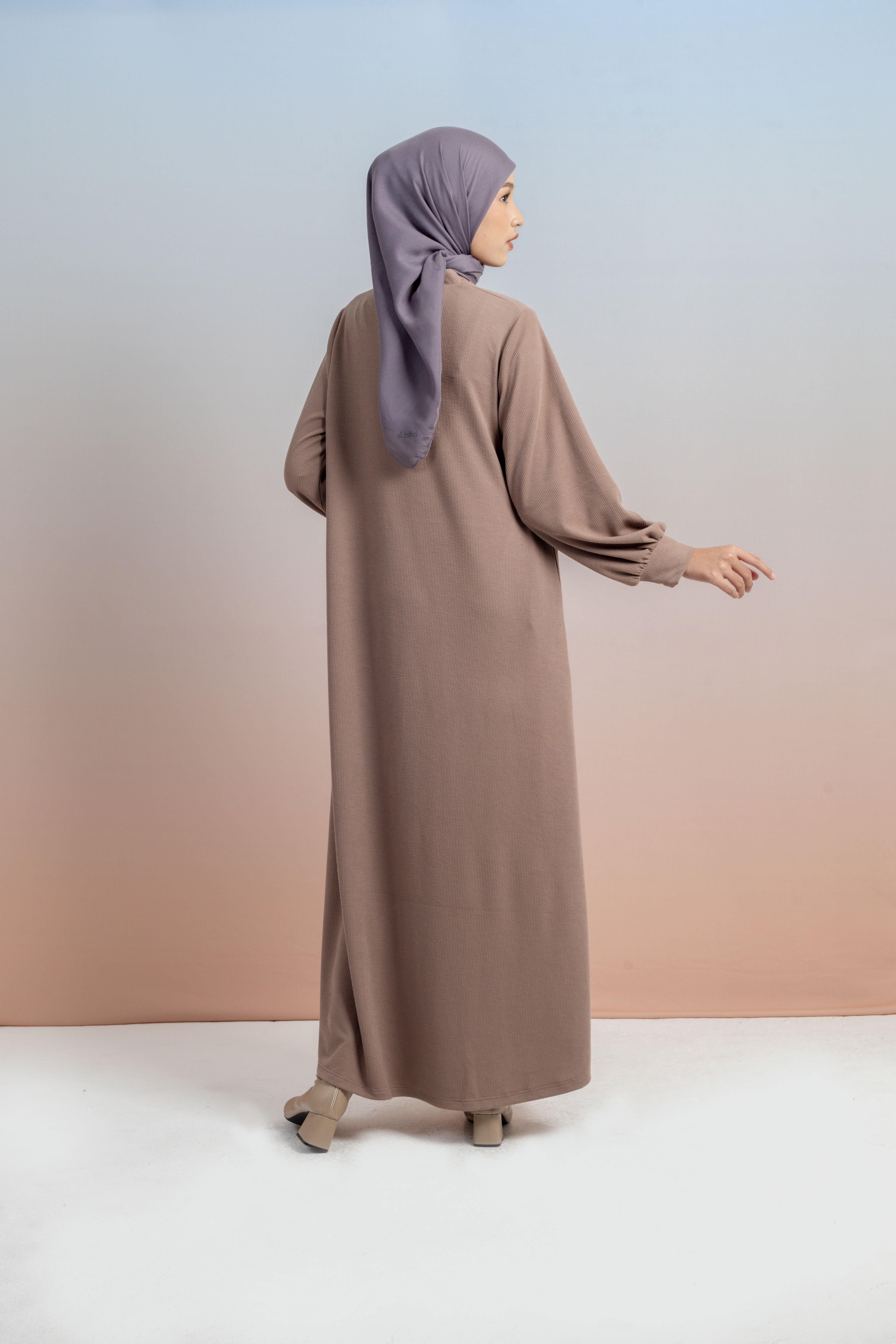 GAMIS KNIT LENGAN BALON PLAT