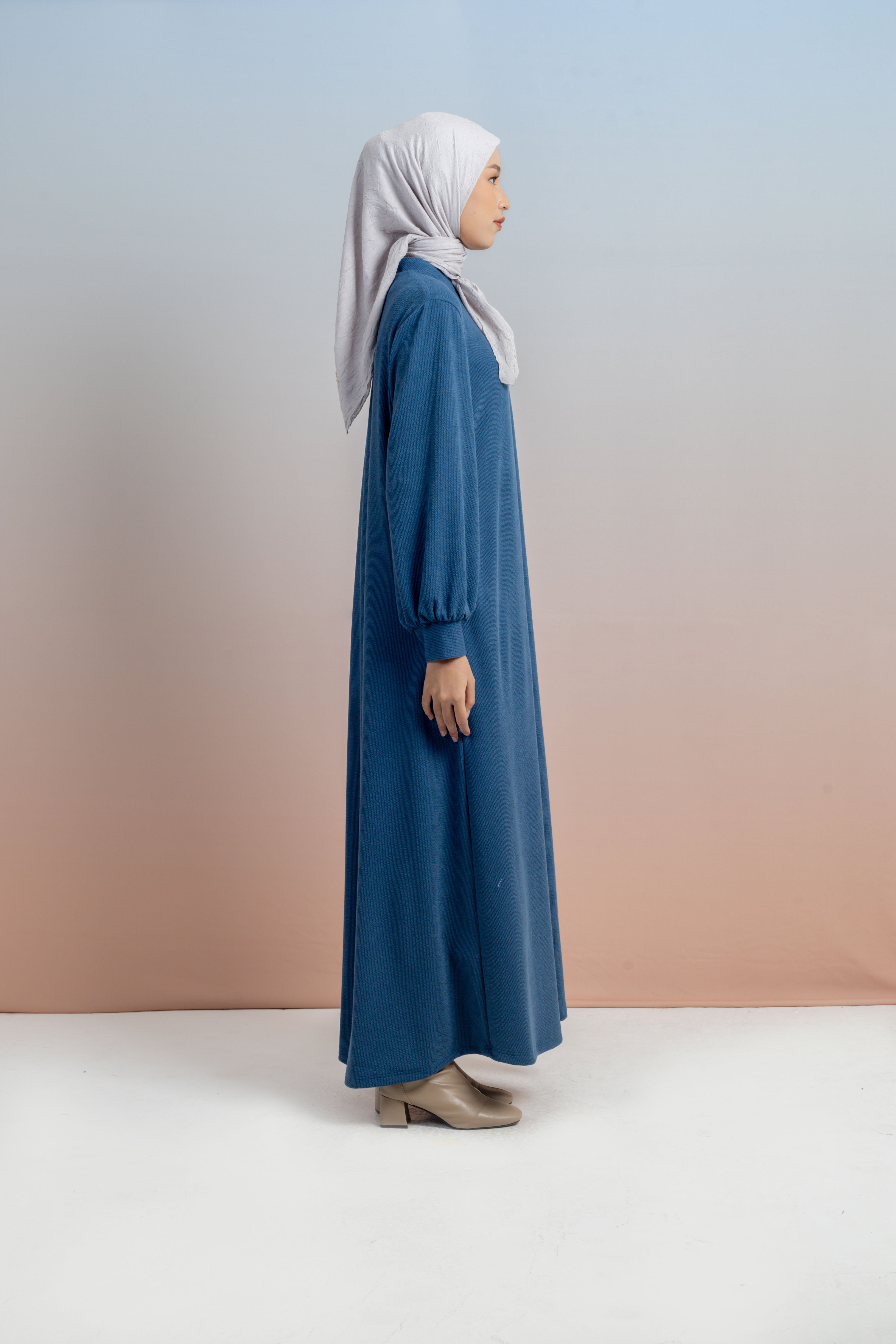 GAMIS KNIT LENGAN BALON PLAT