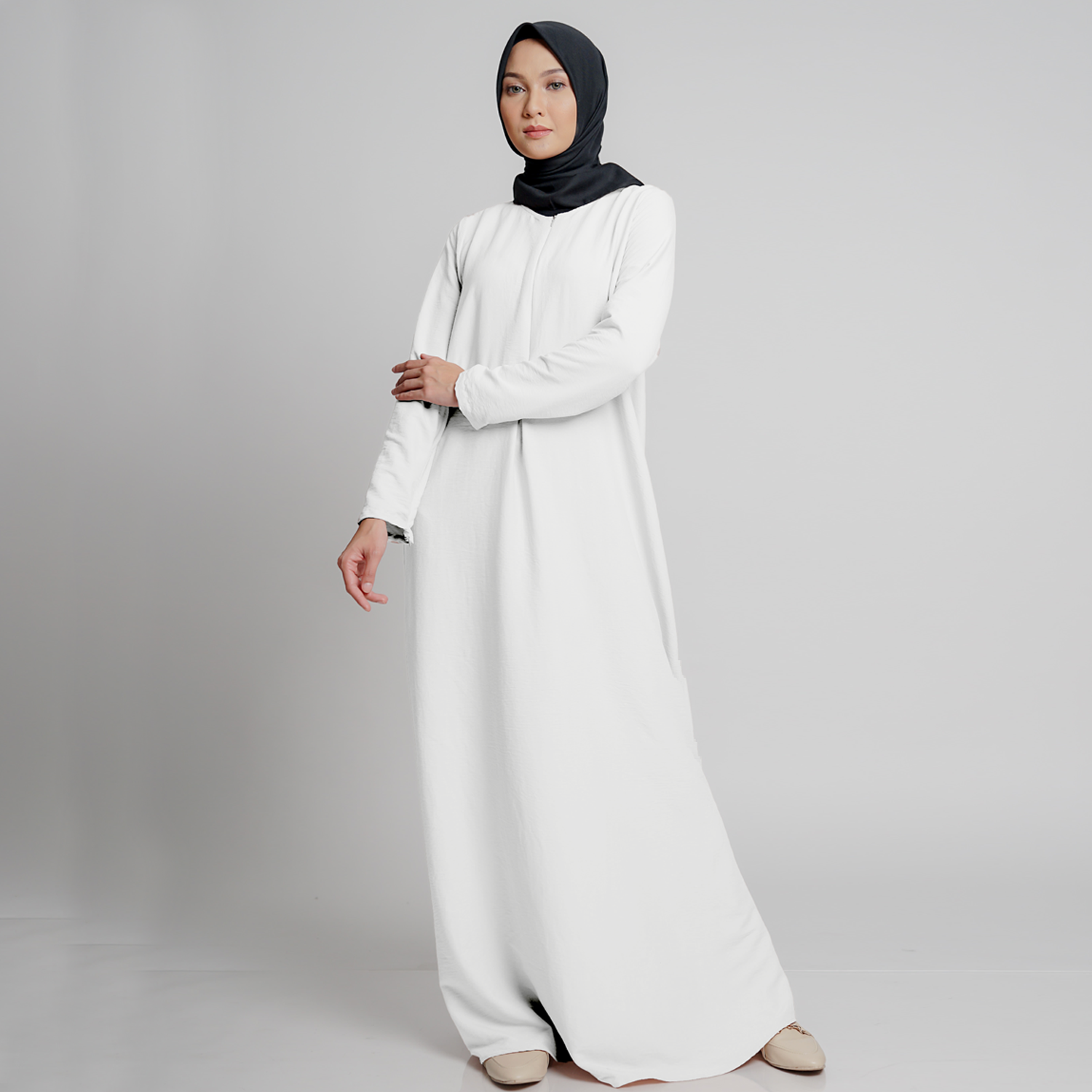 Elzatta Basic Gamis Airflow - BW