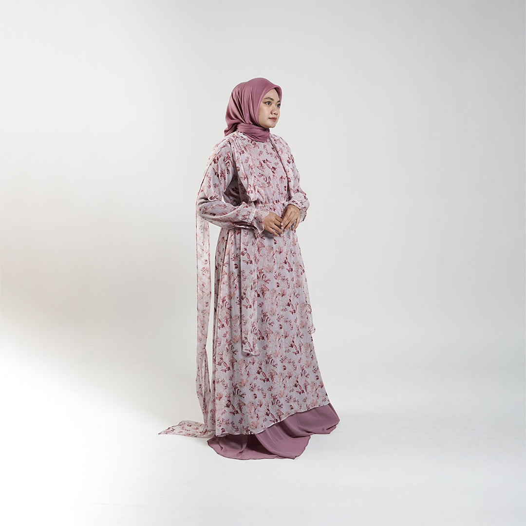 Elzatta Gamis Dress Babydoll Satin Chiffon