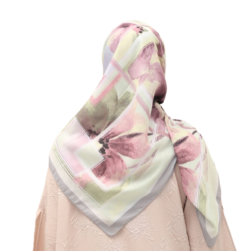 Elzatta Scarf Segi Empat Kanara Mirza - Hijau
