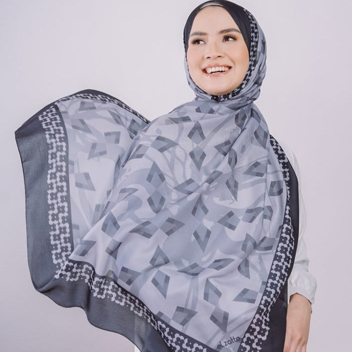 Elzatta Kaila Geo Floral - Dark Grey