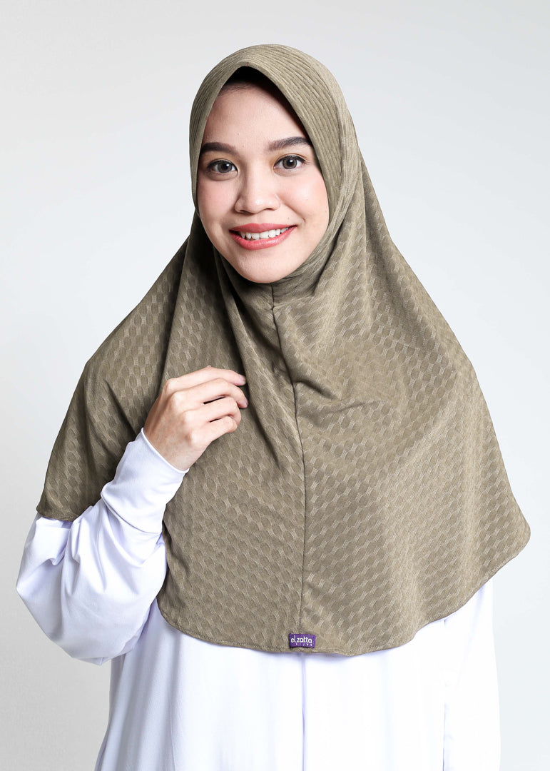 Elzatta Jilbab Instan Polos Olina Oval