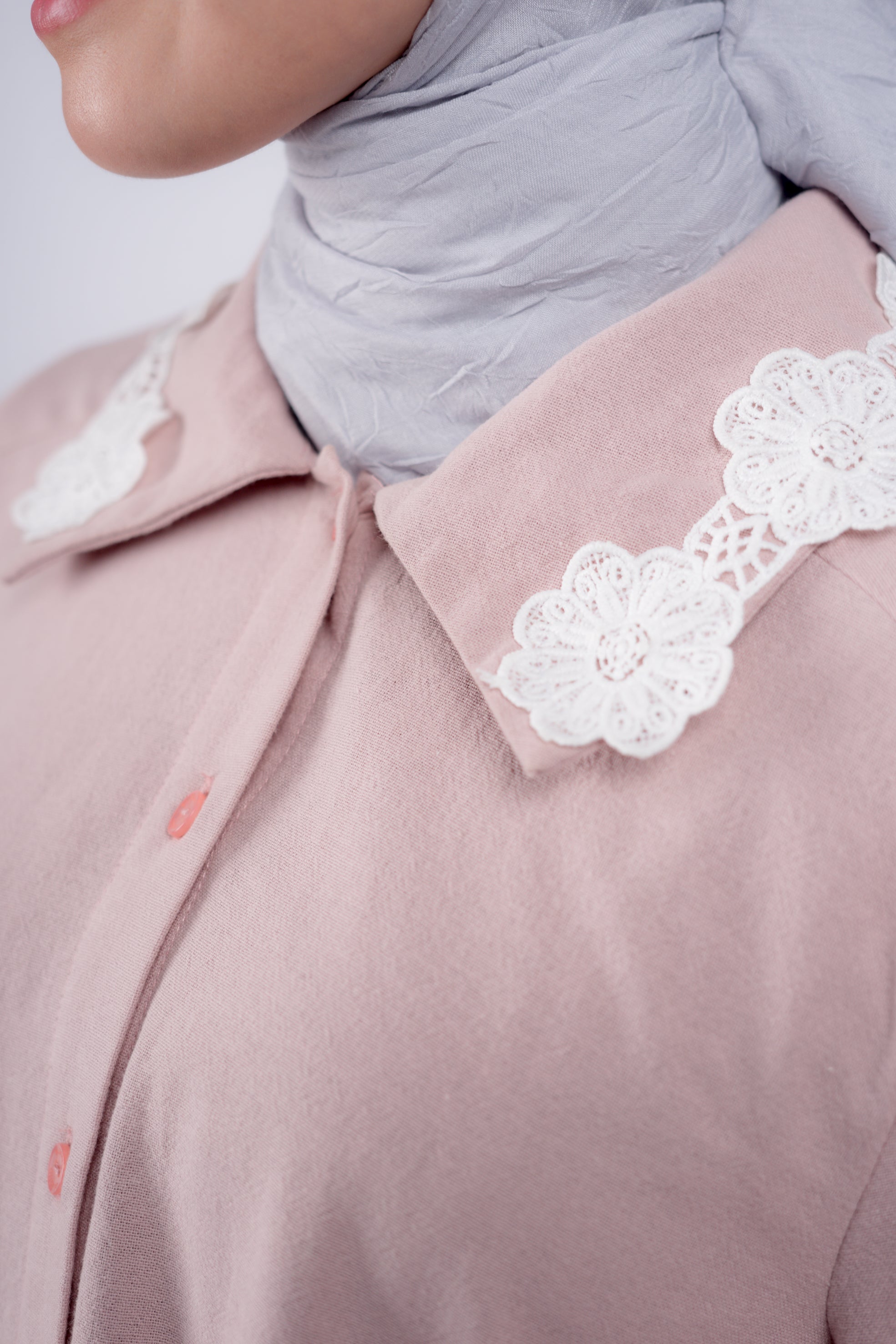Long Tunik Linen Renda Al-Bukhari