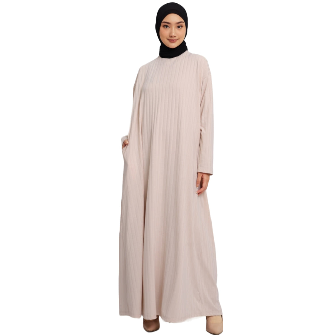 Elzatta Gamis Knitt Stripe - Cream