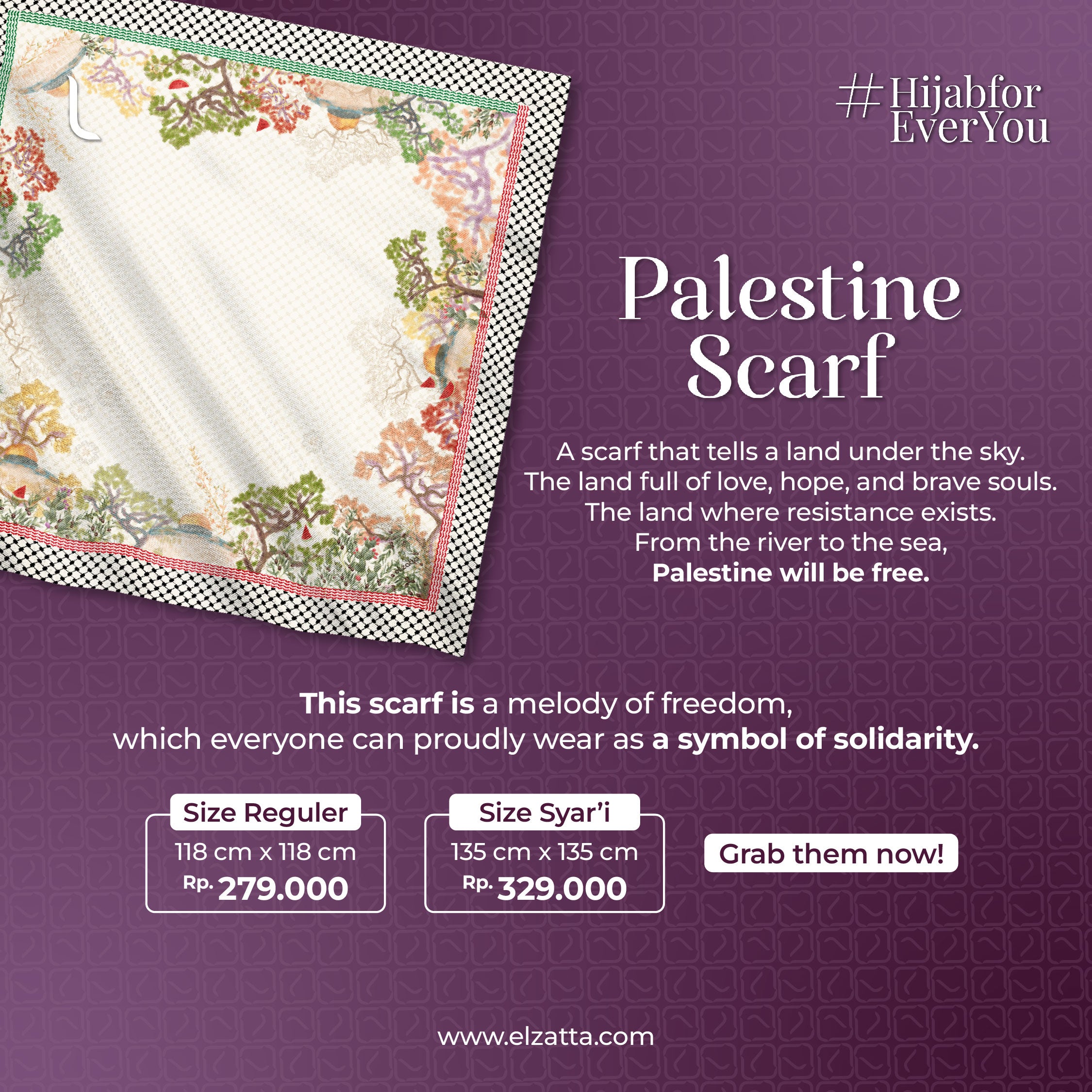 Kanara Scarf Palestine Premium