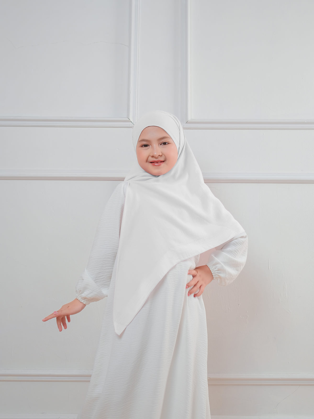 Instan Khimar Bandana Kids Putih