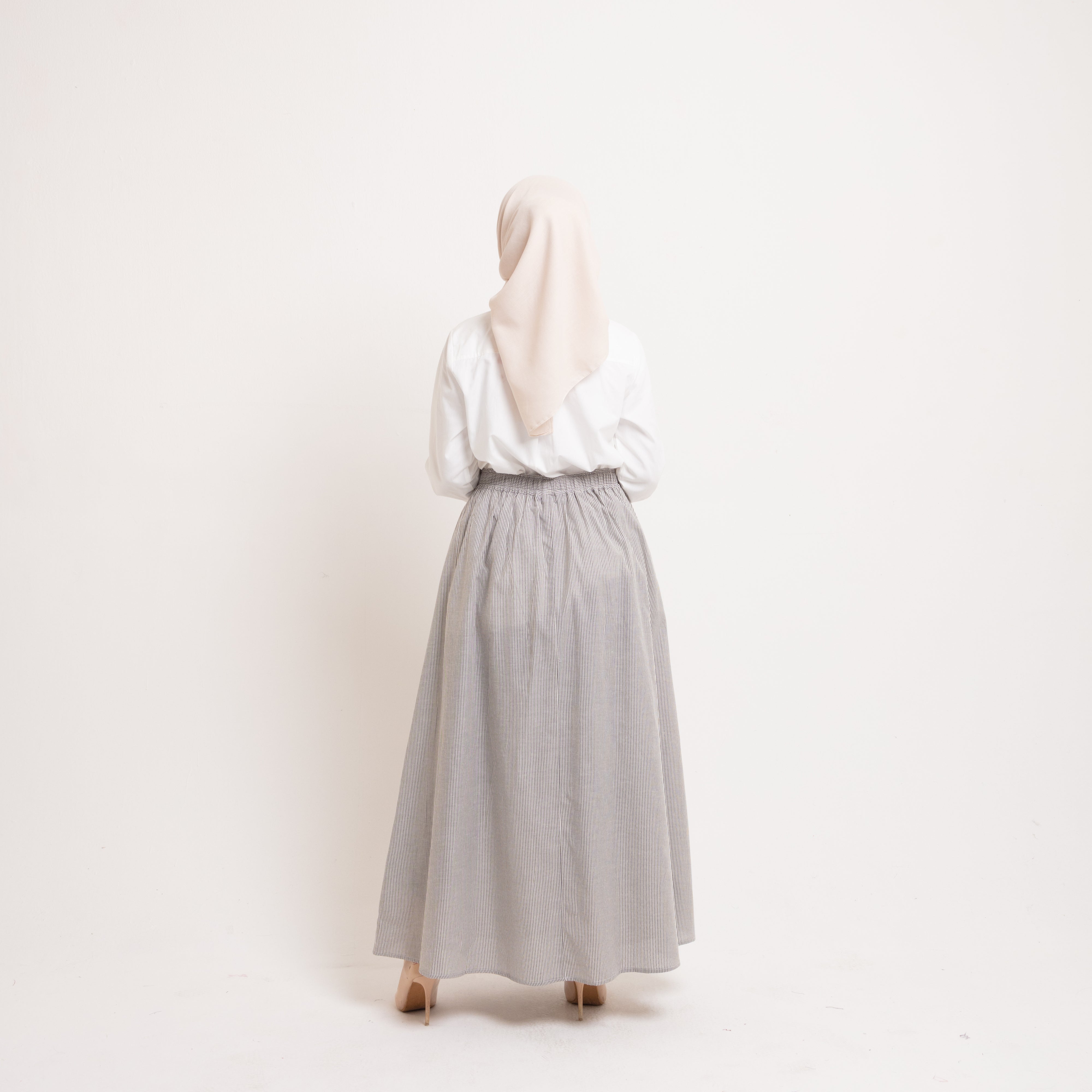 Elzatta Rok Stripe Kancing