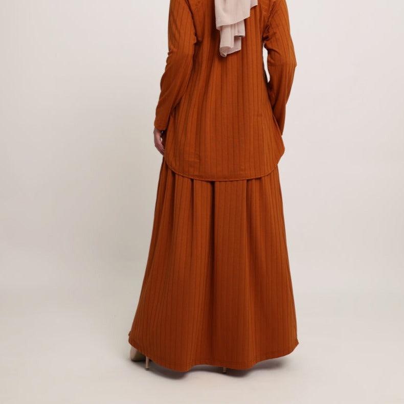 Elzatta Rok Knitt Stripe - Teracotta