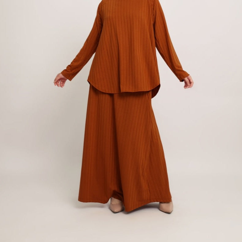 Elzatta Rok Knitt Stripe - Teracotta