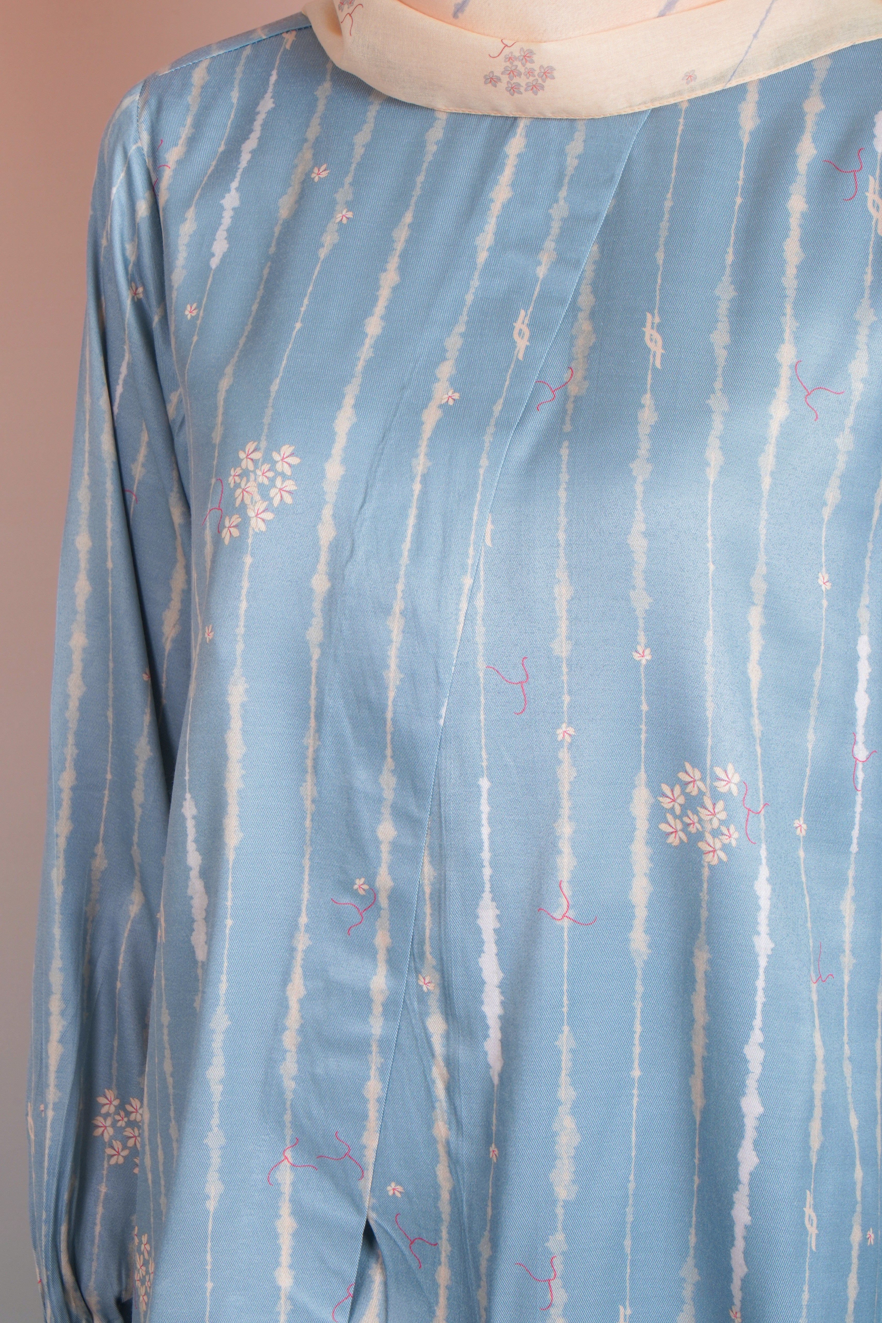 TUNIK ASIMETRIS SAFFRON SPLATTER